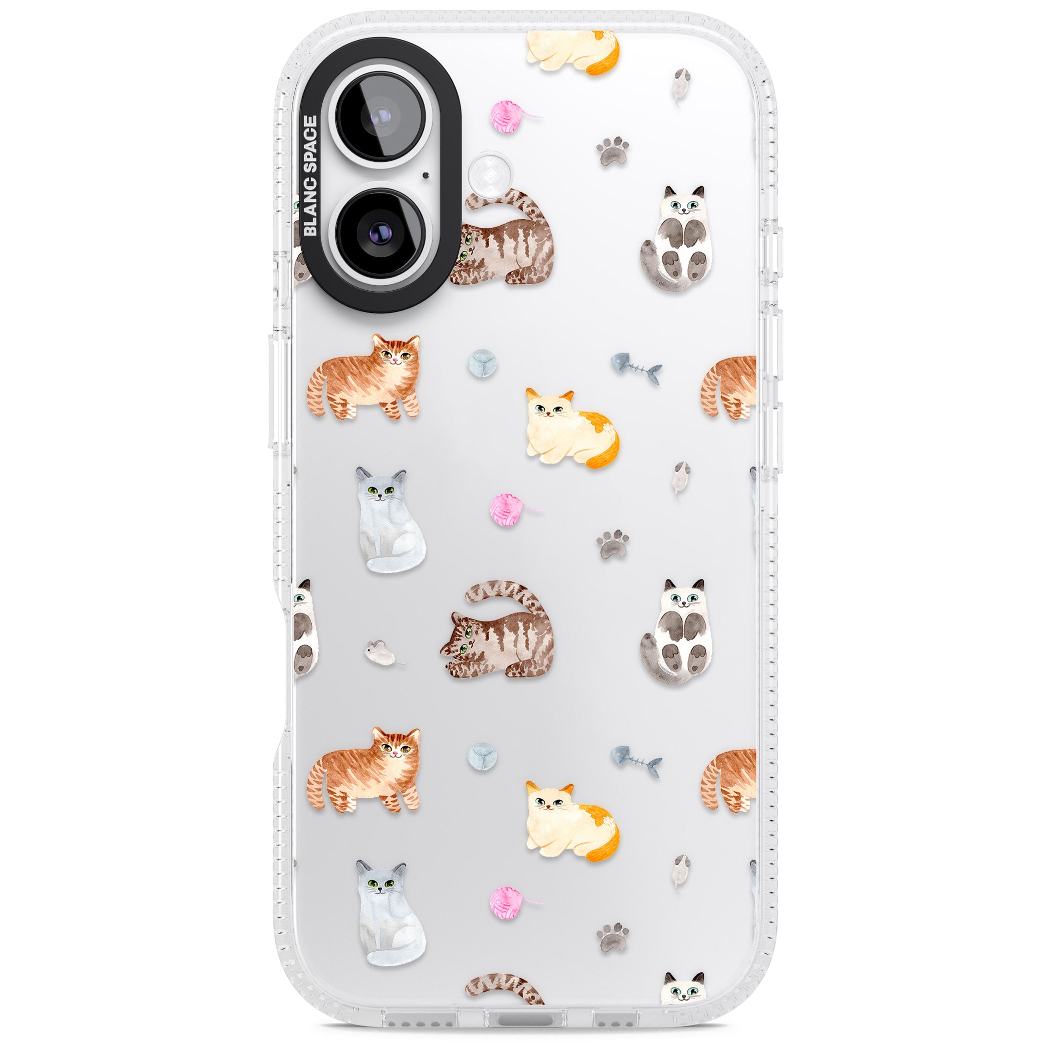 Playful Cats iPhone 17 Impact Air Clear Phone Case