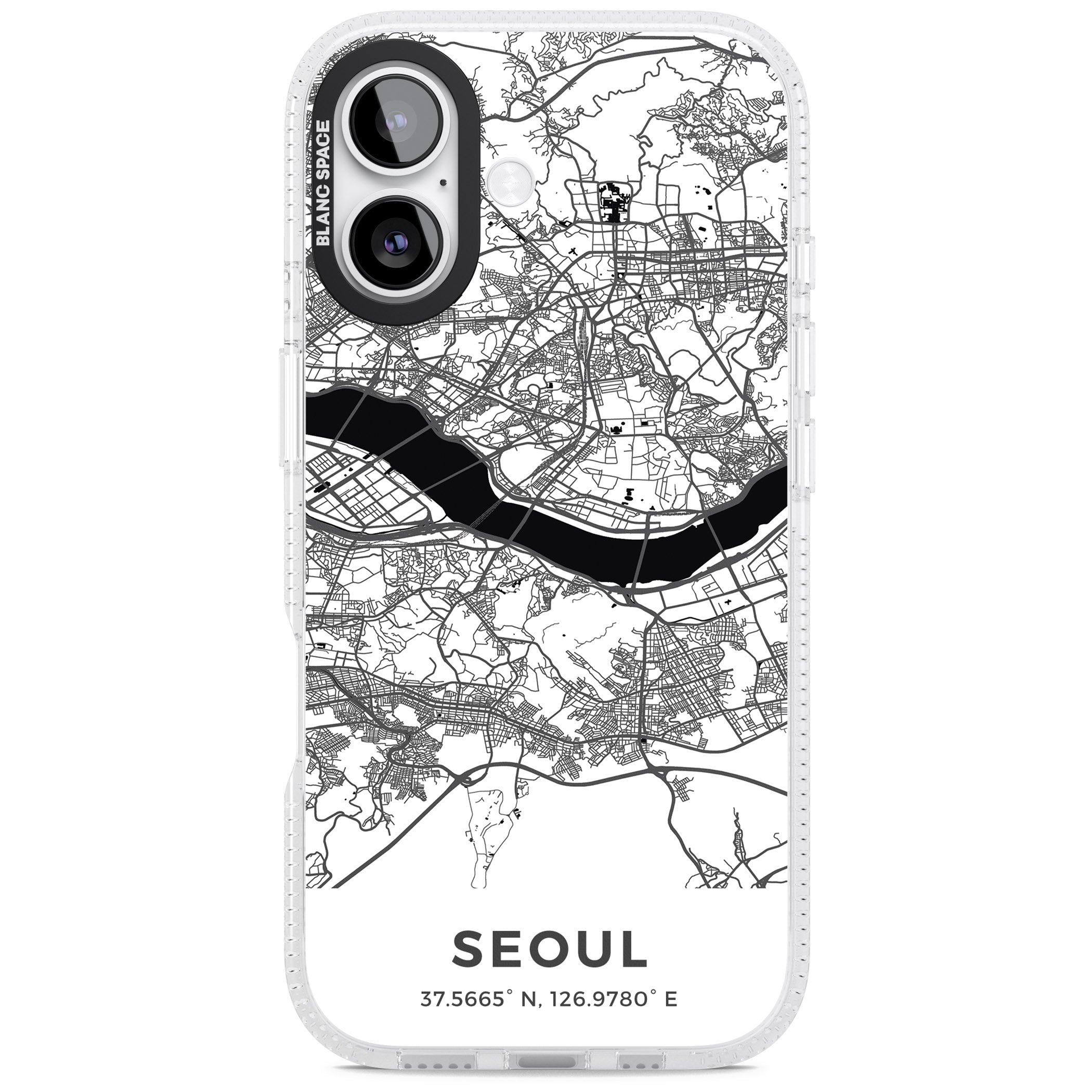 Seoul City Map iPhone 17 Impact Air Clear Phone Case