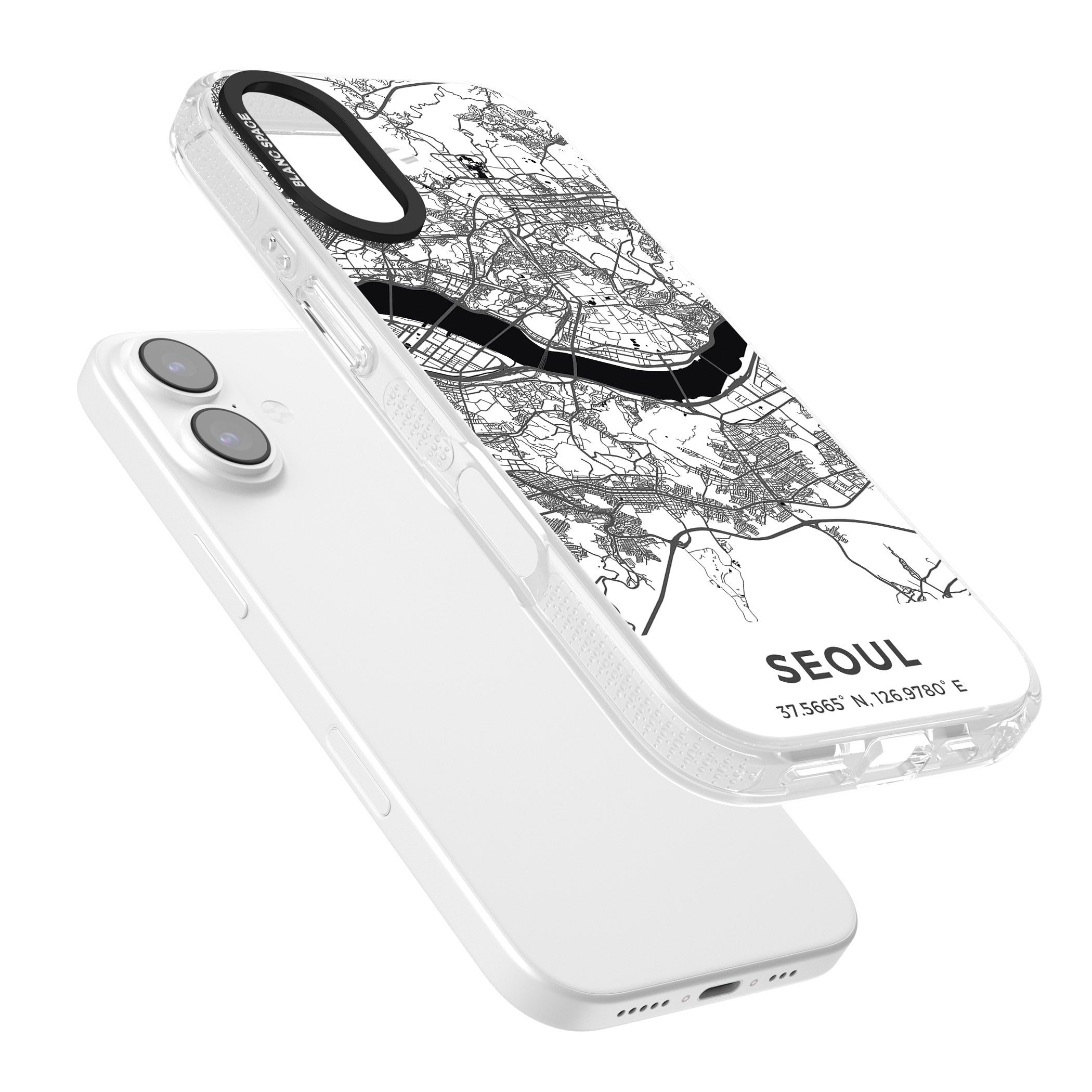 Seoul City Map iPhone 17 Impact Air Clear Phone Case Colours
