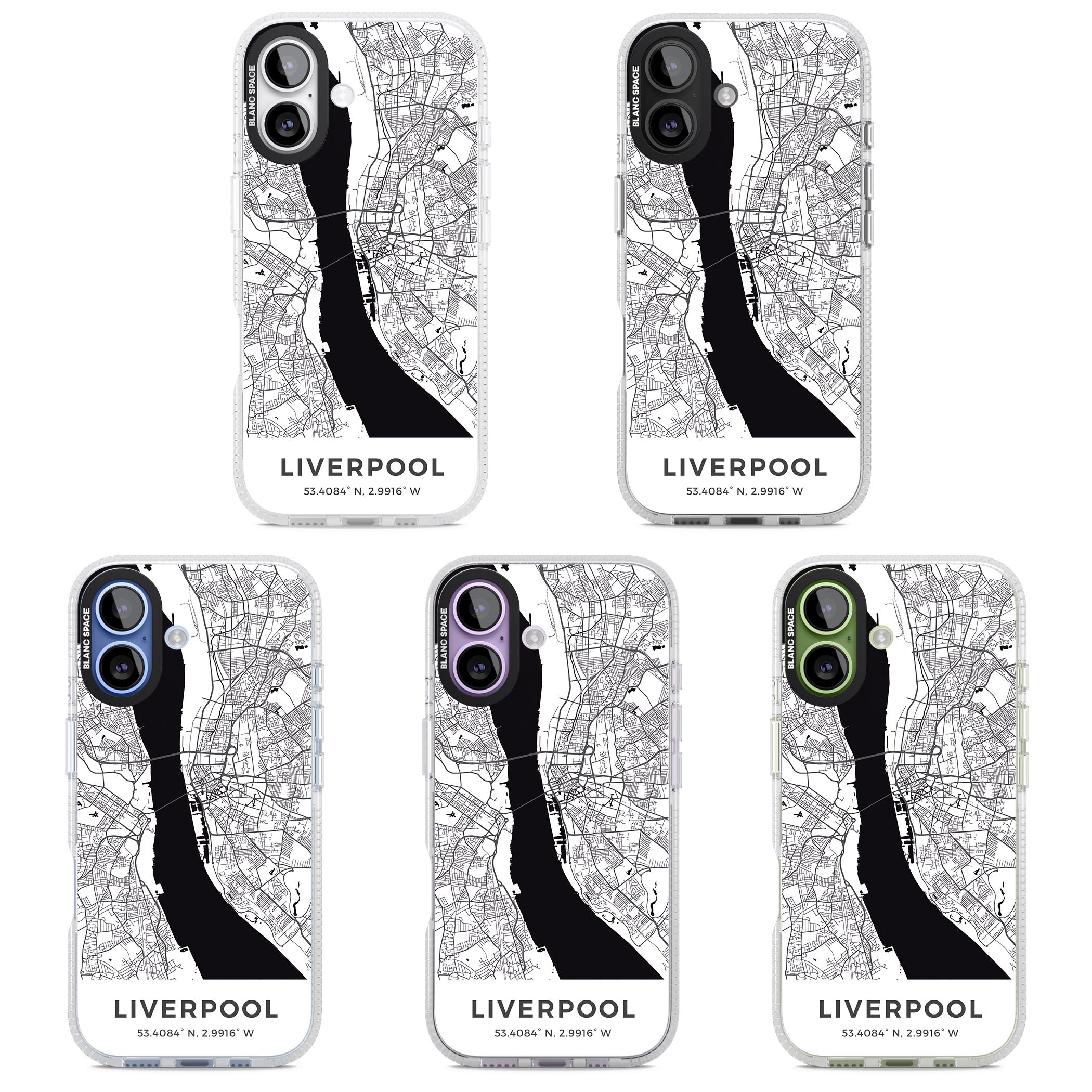 Liverpool Map iPhone 17 Impact Air Clear Phone Case APT Impact Protection