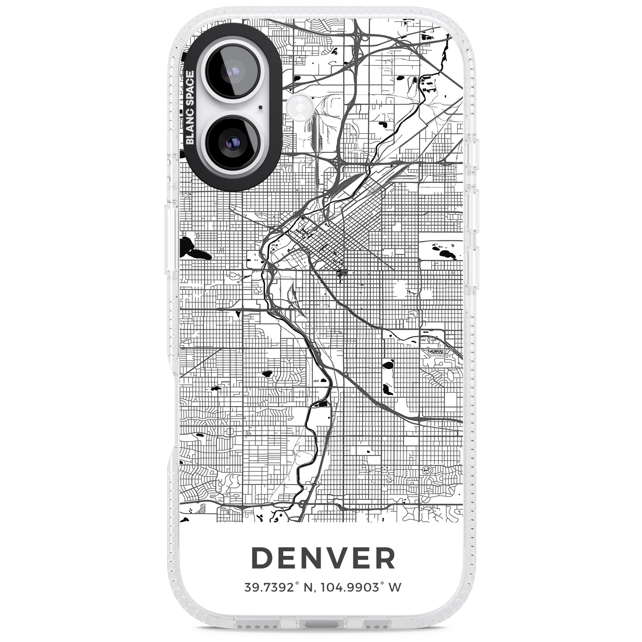 Denver Map iPhone 17 Impact Air Clear Phone Case