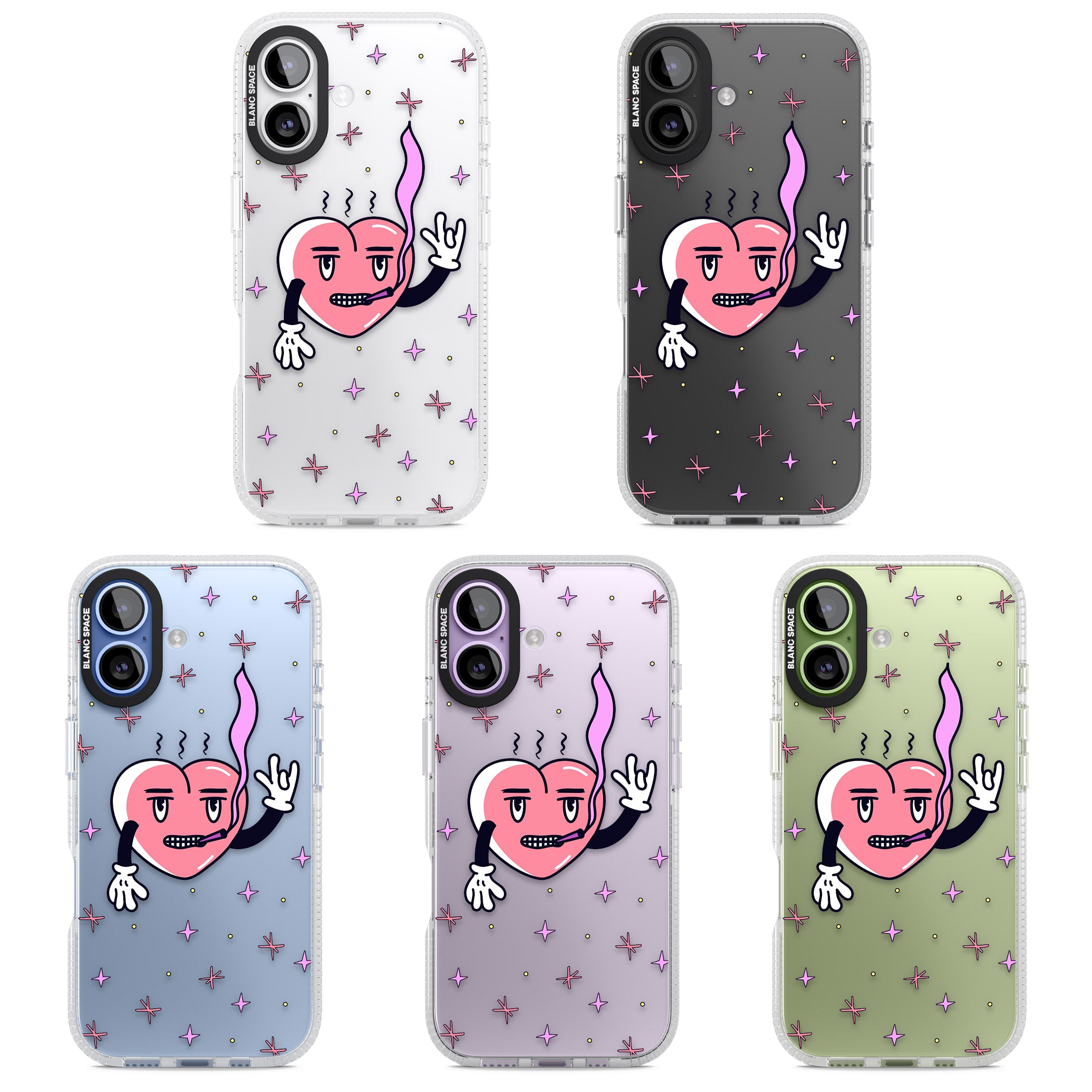 Quirky Heart iPhone 17 Impact Air Clear Phone Case APT Impact Protection