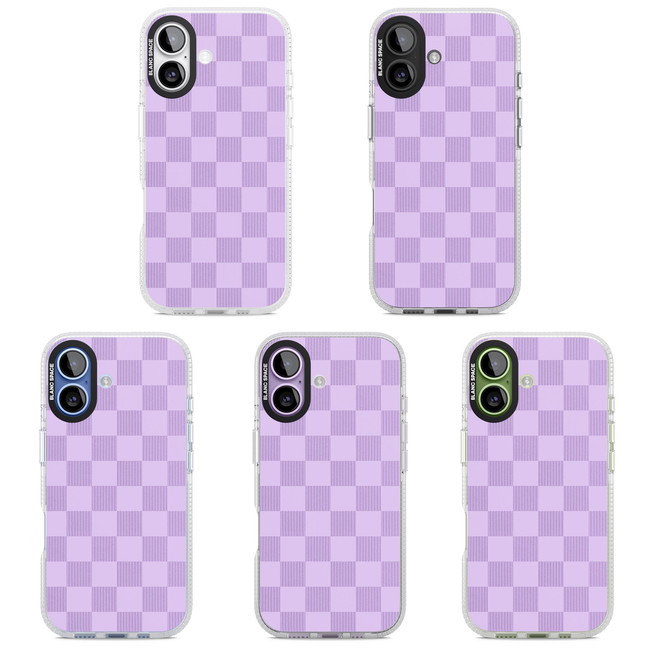 Lilac Checkered iPhone 17 Impact Air Clear Phone Case APT Impact Protection
