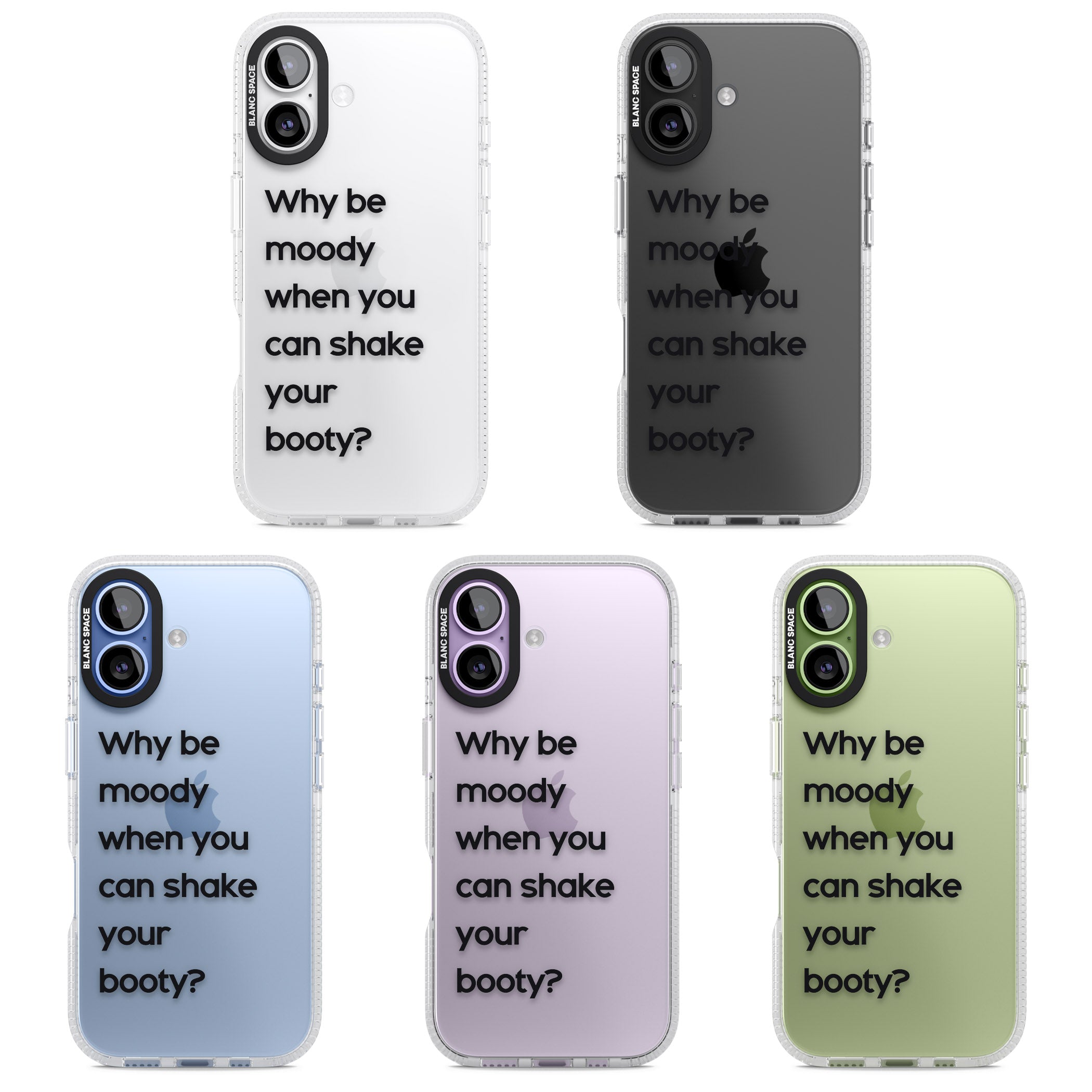 Why Be Moody? iPhone 17 Impact Air Clear Phone Case APT Impact Protection