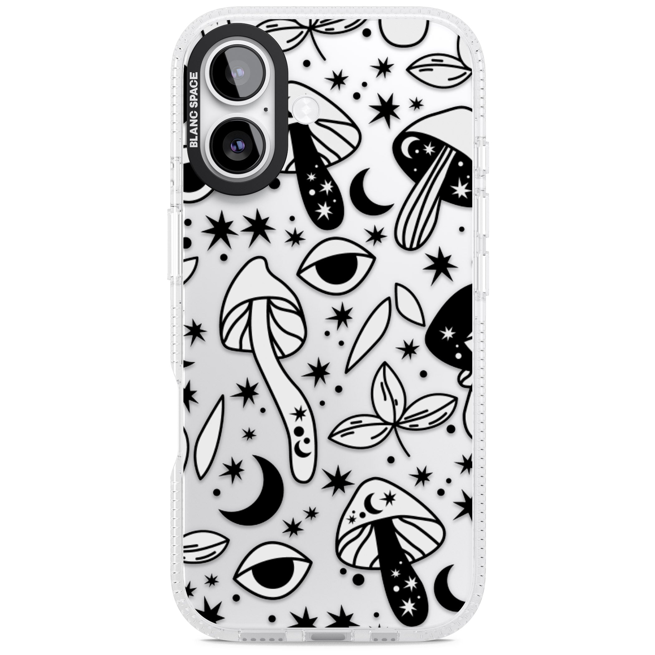Mystic Mushrooms Pattern iPhone 17 Impact Air Clear Phone Case