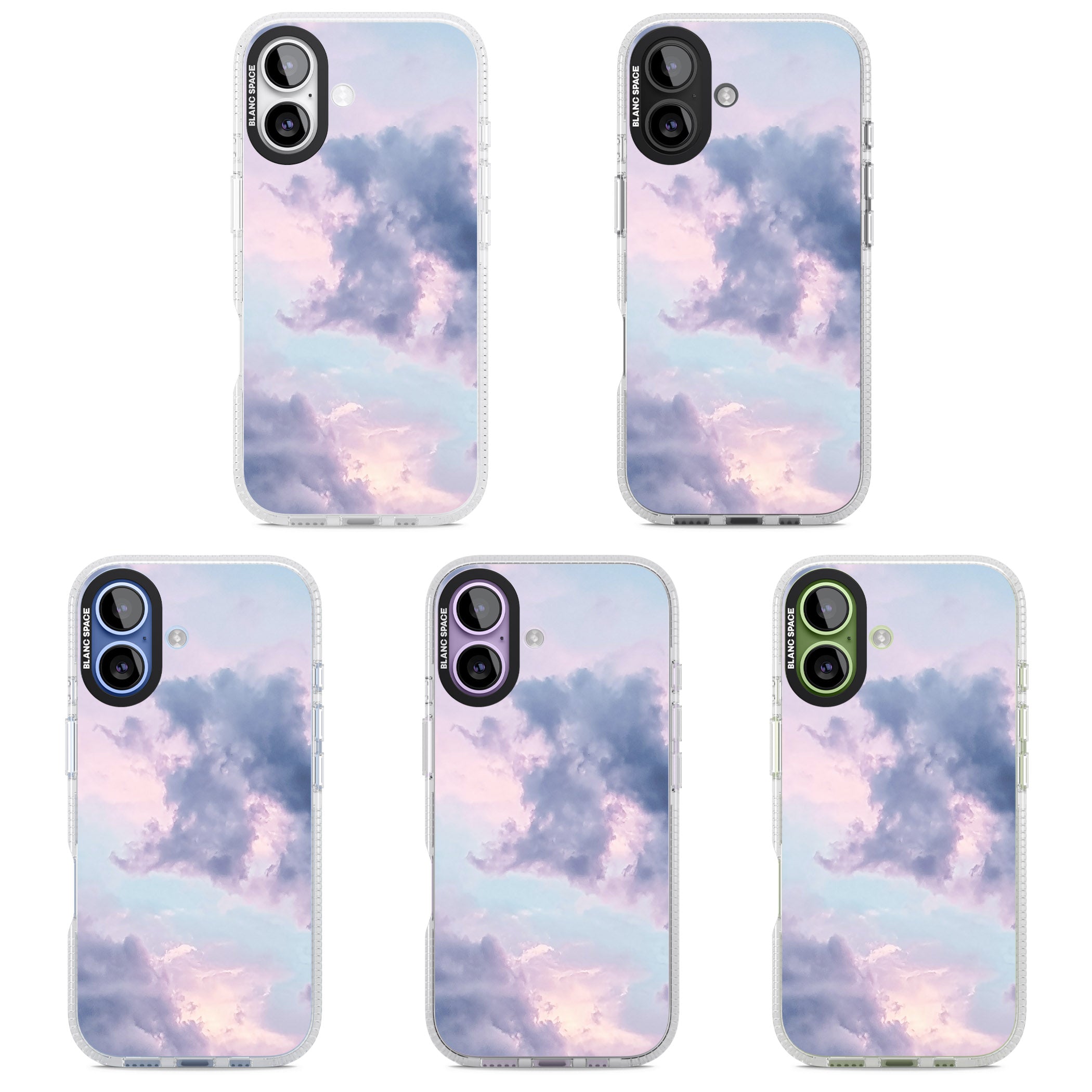Pastel Sky Clouds iPhone 17 Impact Air Clear Phone Case APT Impact Protection