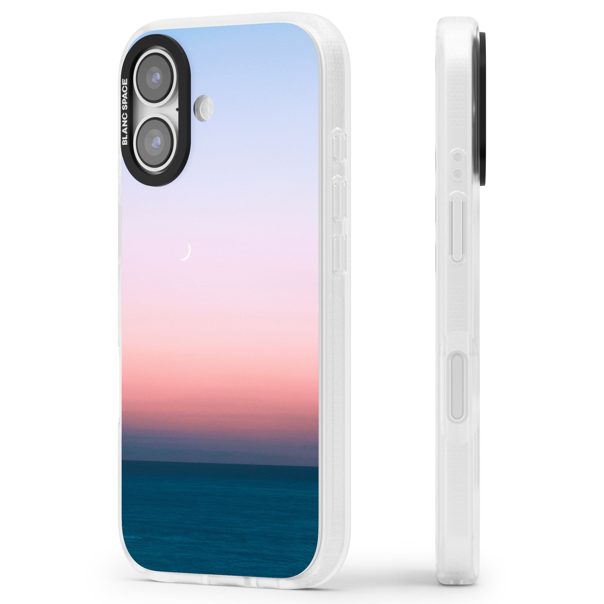Pastel Ocean Sunset iPhone 17 Impact Air Clear Phone Case Side Profile