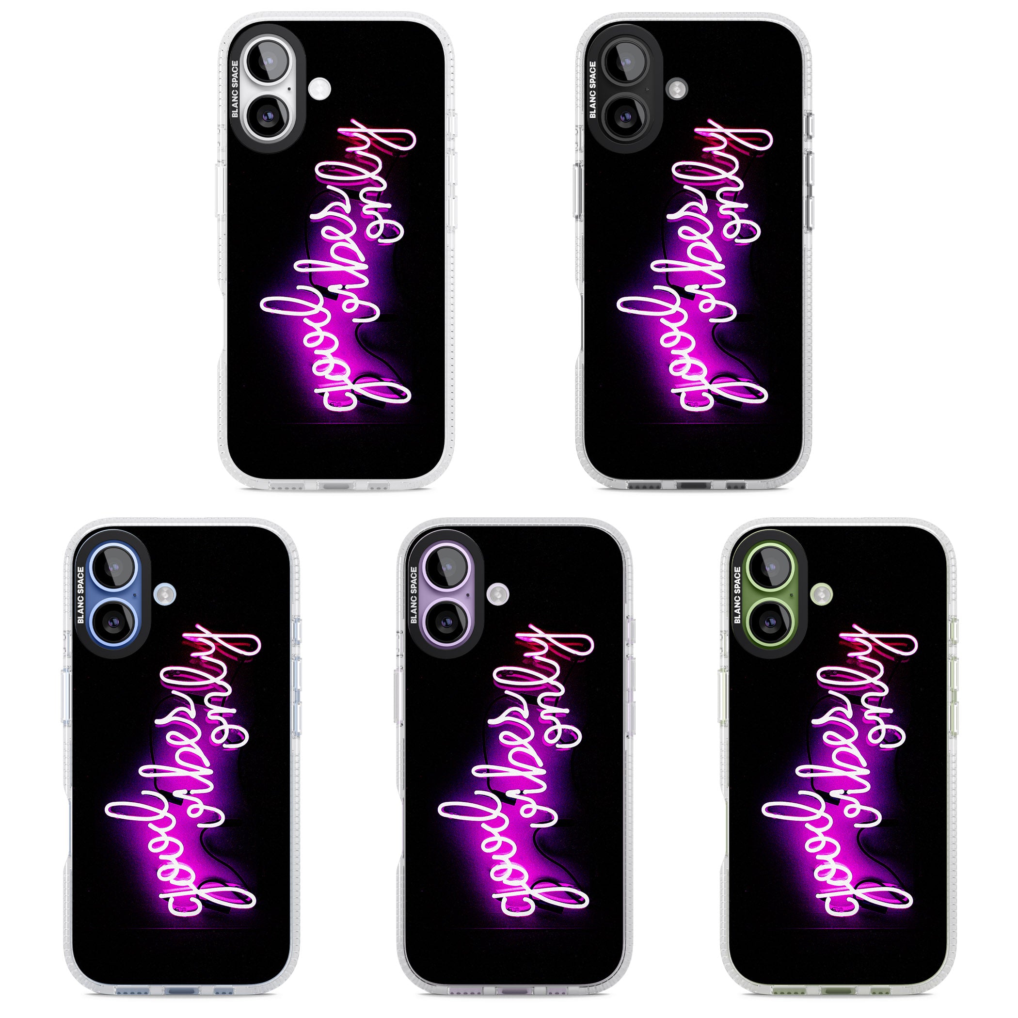 Good Vibes Only Neon Glow iPhone 17 Impact Air Clear Phone Case APT Impact Protection