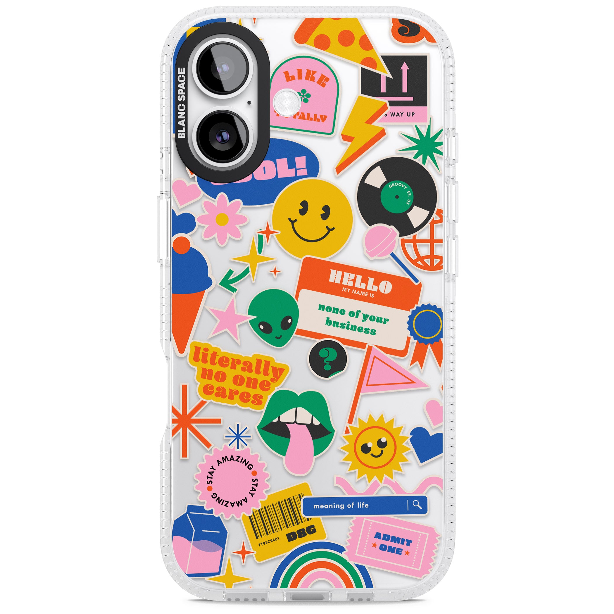 Nostalgic Sticker Vibes iPhone 17 Impact Air Clear Phone Case