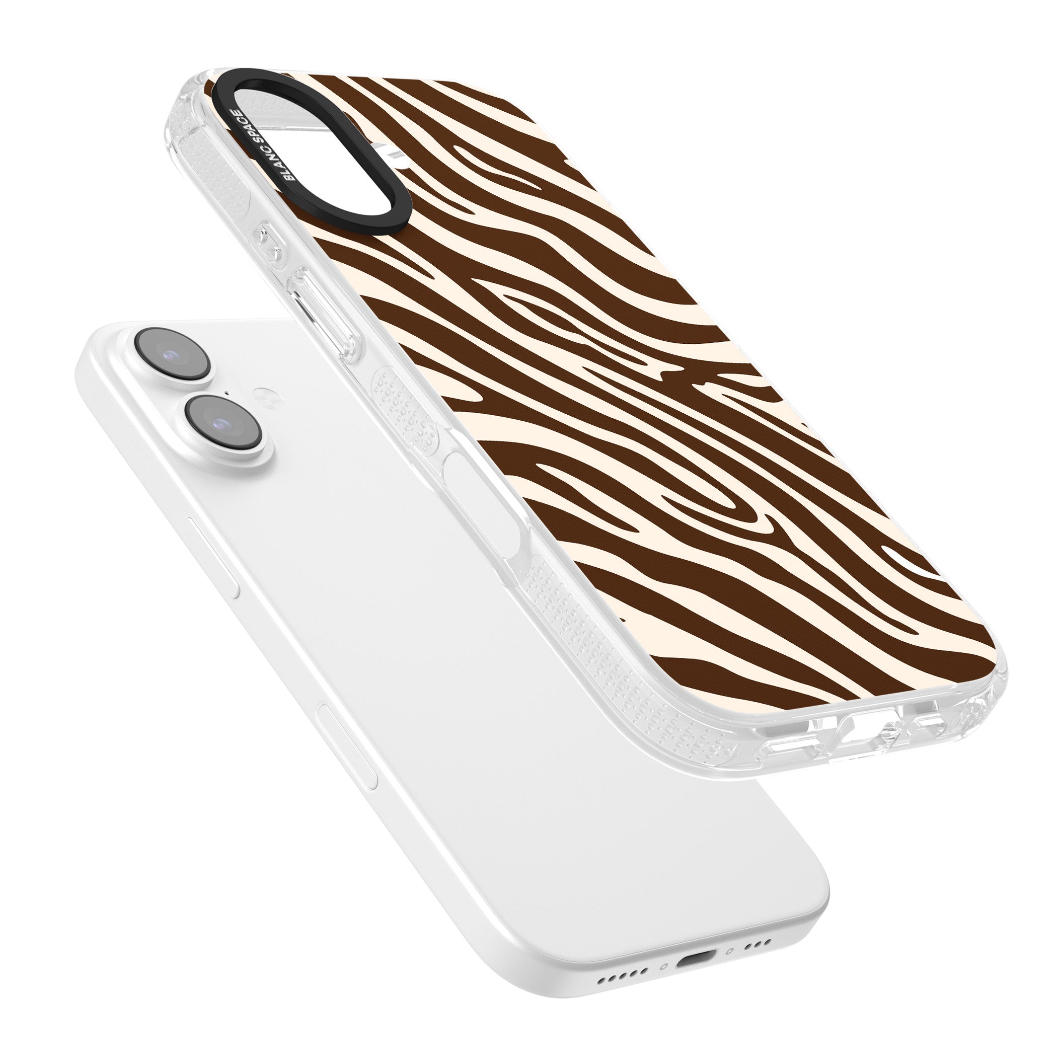 Brown & Cream Zebra iPhone 17 Impact Air Clear Phone Case Colours