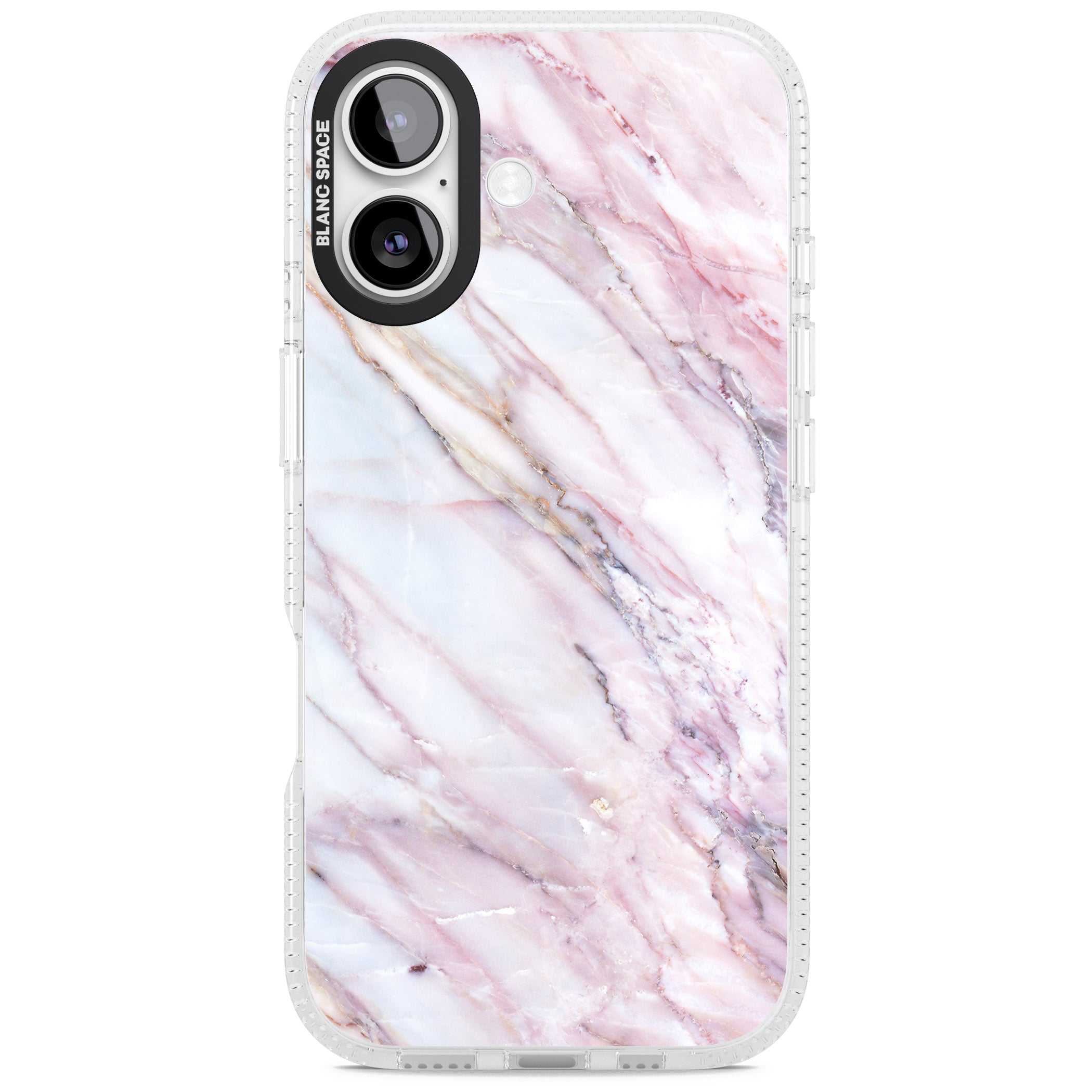 Blush Marble Glow iPhone 17 Impact Air Clear Phone Case