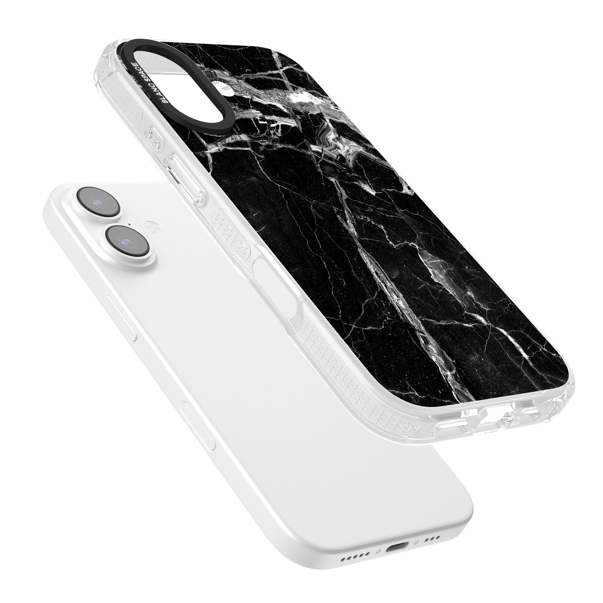 Black Onyx Marble iPhone 17 Impact Air Clear Phone Case Colours