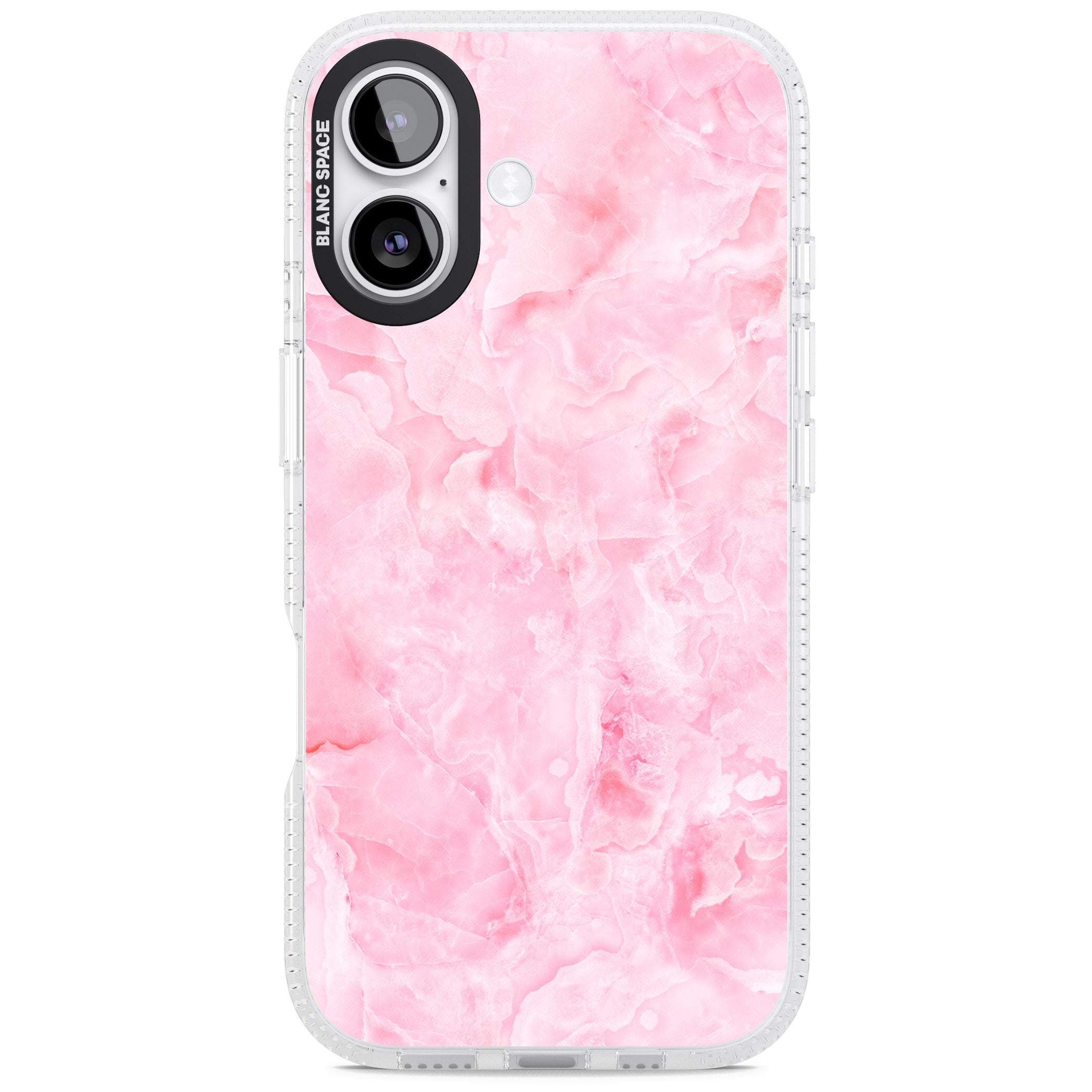 Pink Onyx Marble iPhone 17 Impact Air Clear Phone Case