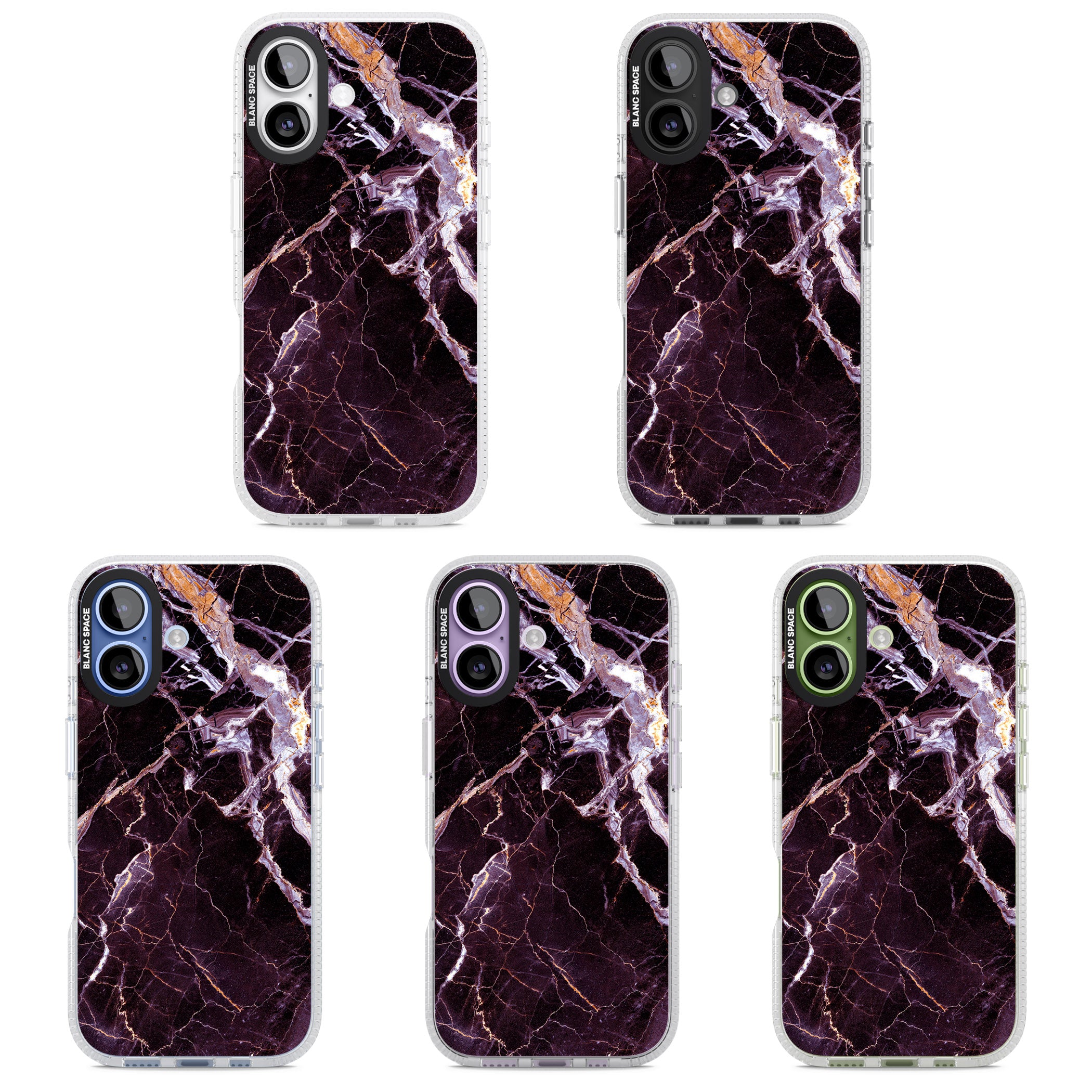 Violet Shatter Marble iPhone 17 Impact Air Clear Phone Case APT Impact Protection