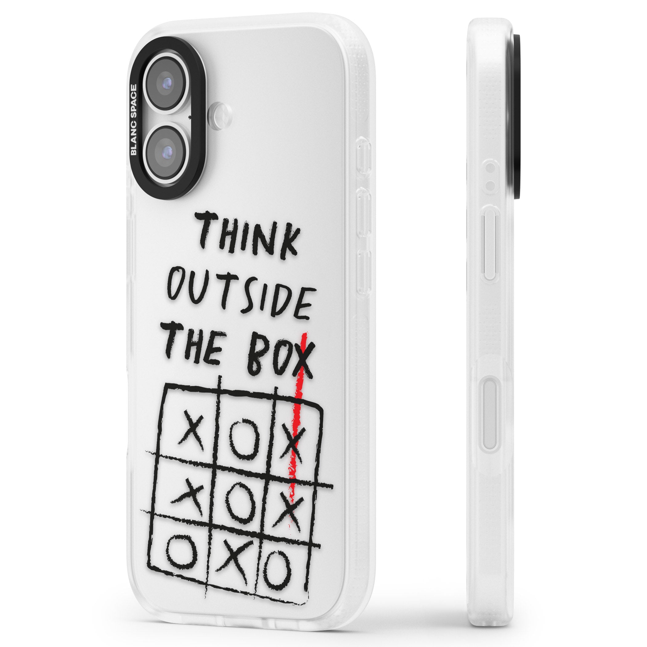 Think Outside The Box iPhone 17 Impact Air Clear Phone Case Side Profile