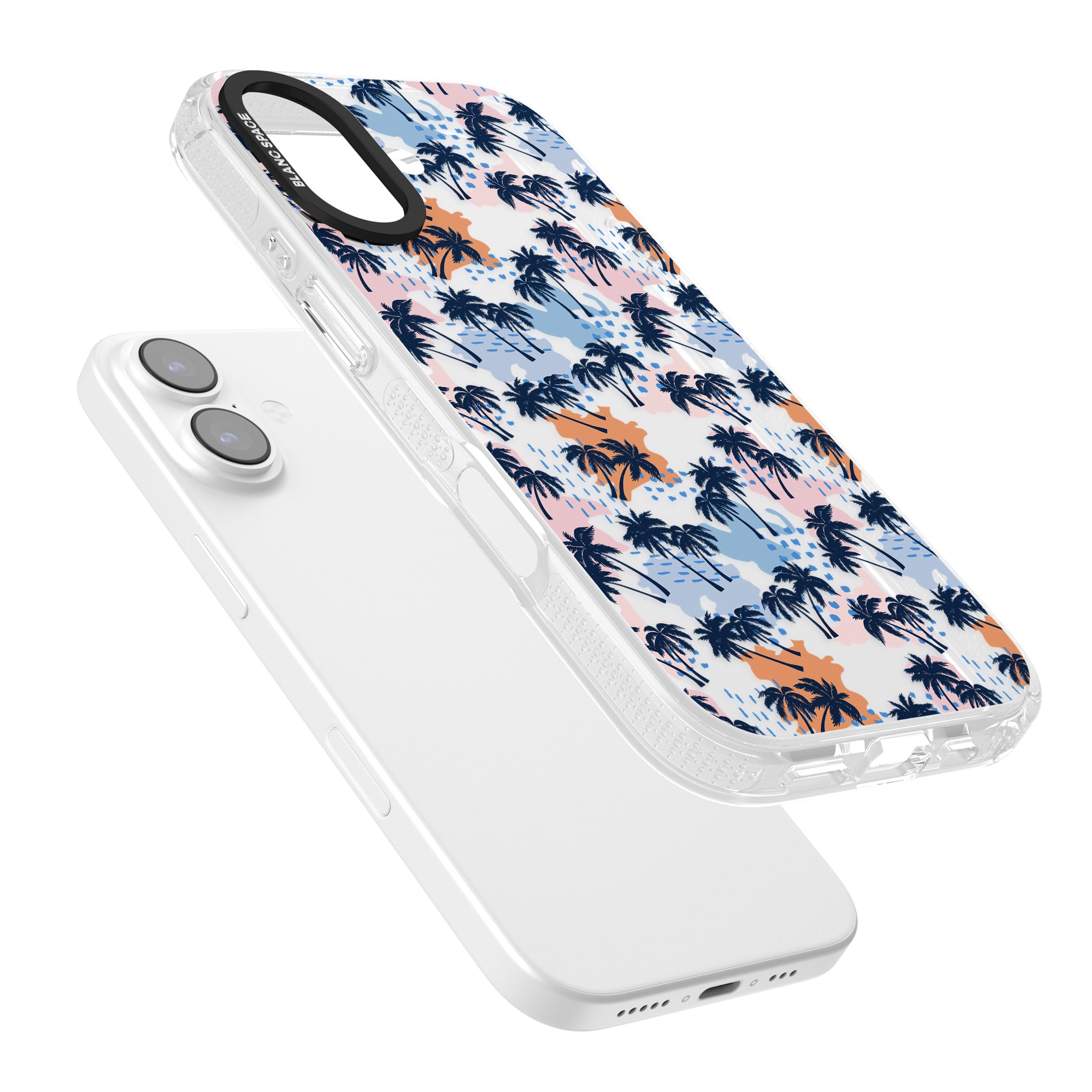 Tropical Vibes Palm Clear iPhone 17 Impact Air Clear Phone Case Colours