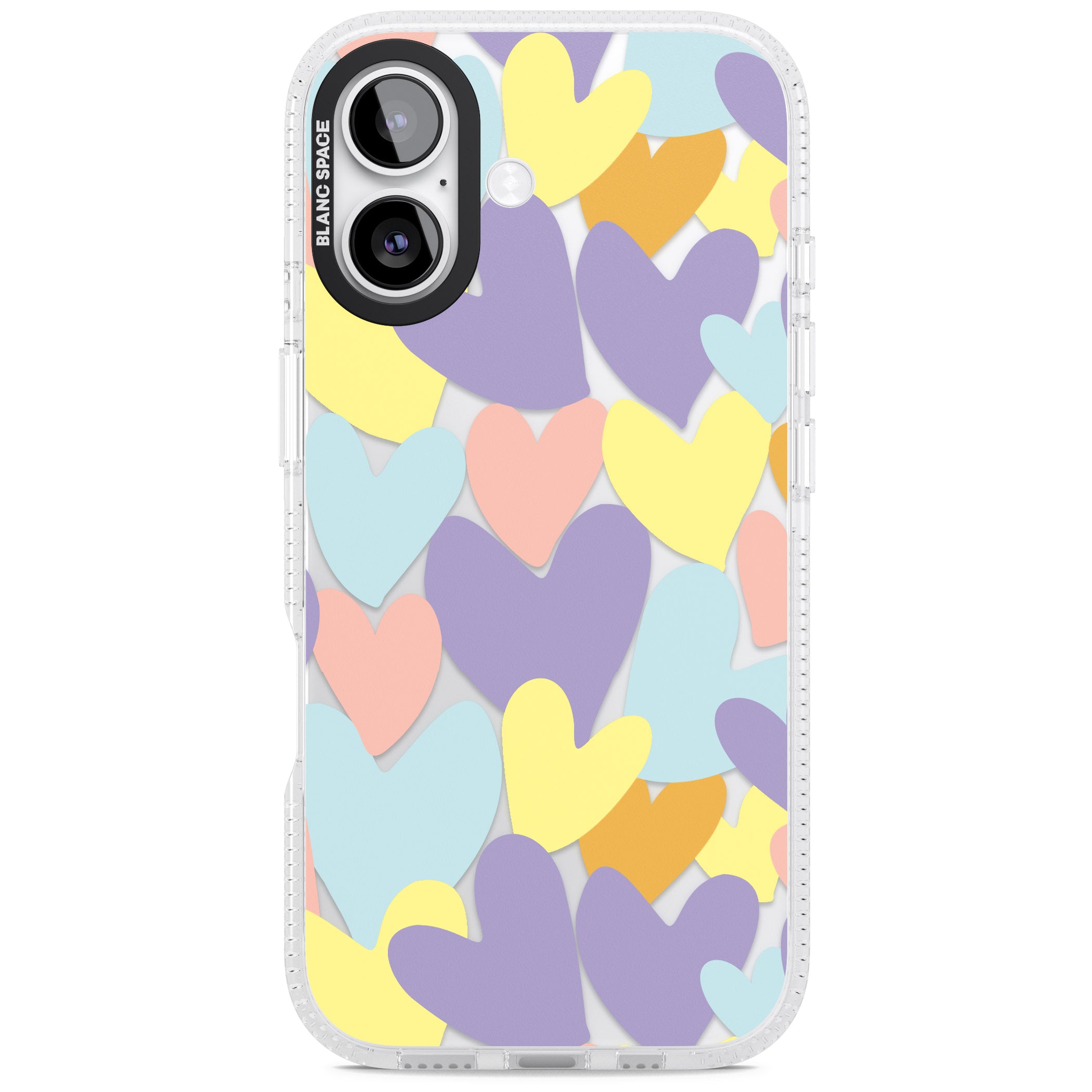 Pastel Hearts iPhone 17 Impact Air Clear Phone Case