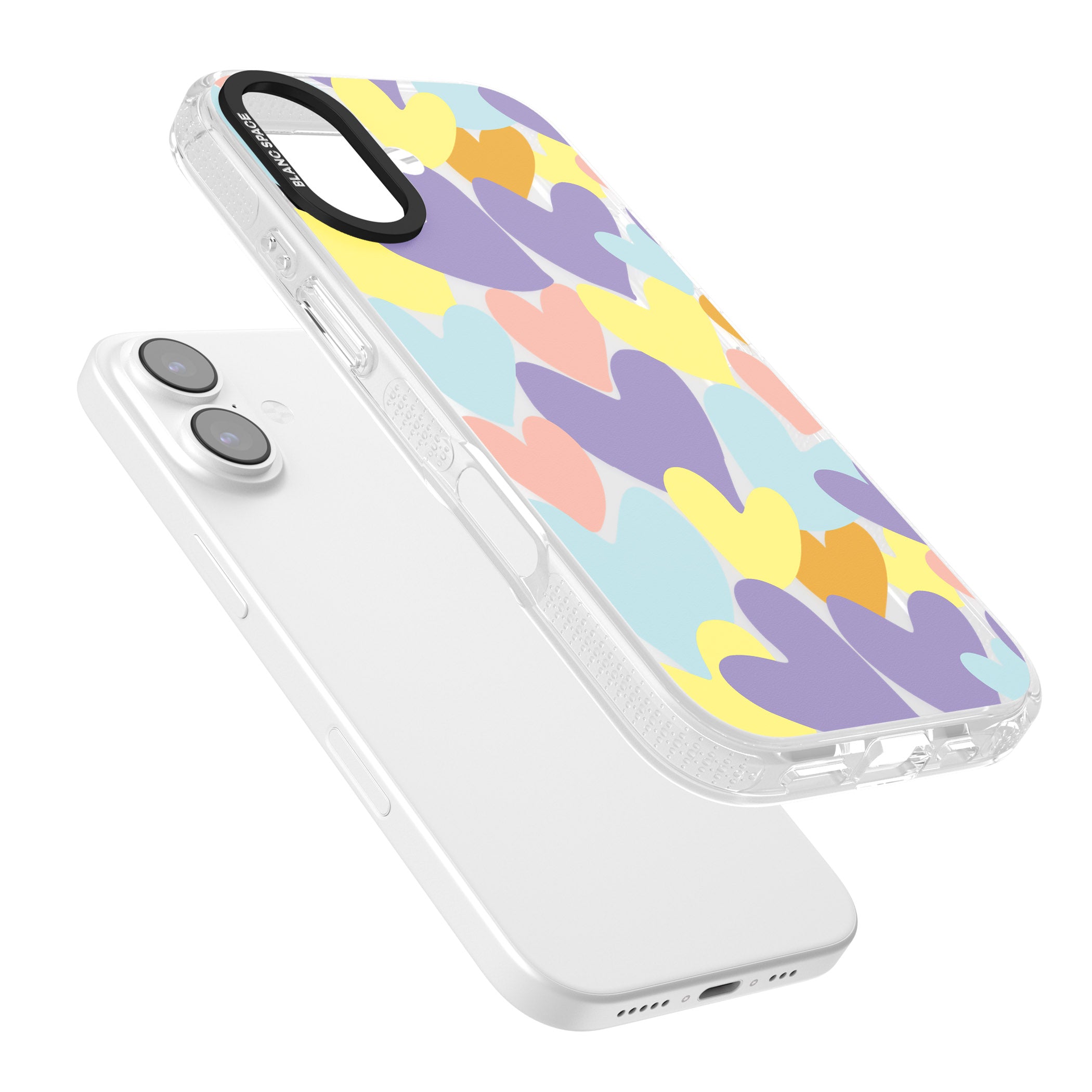 Pastel Hearts iPhone 17 Impact Air Clear Phone Case Colours