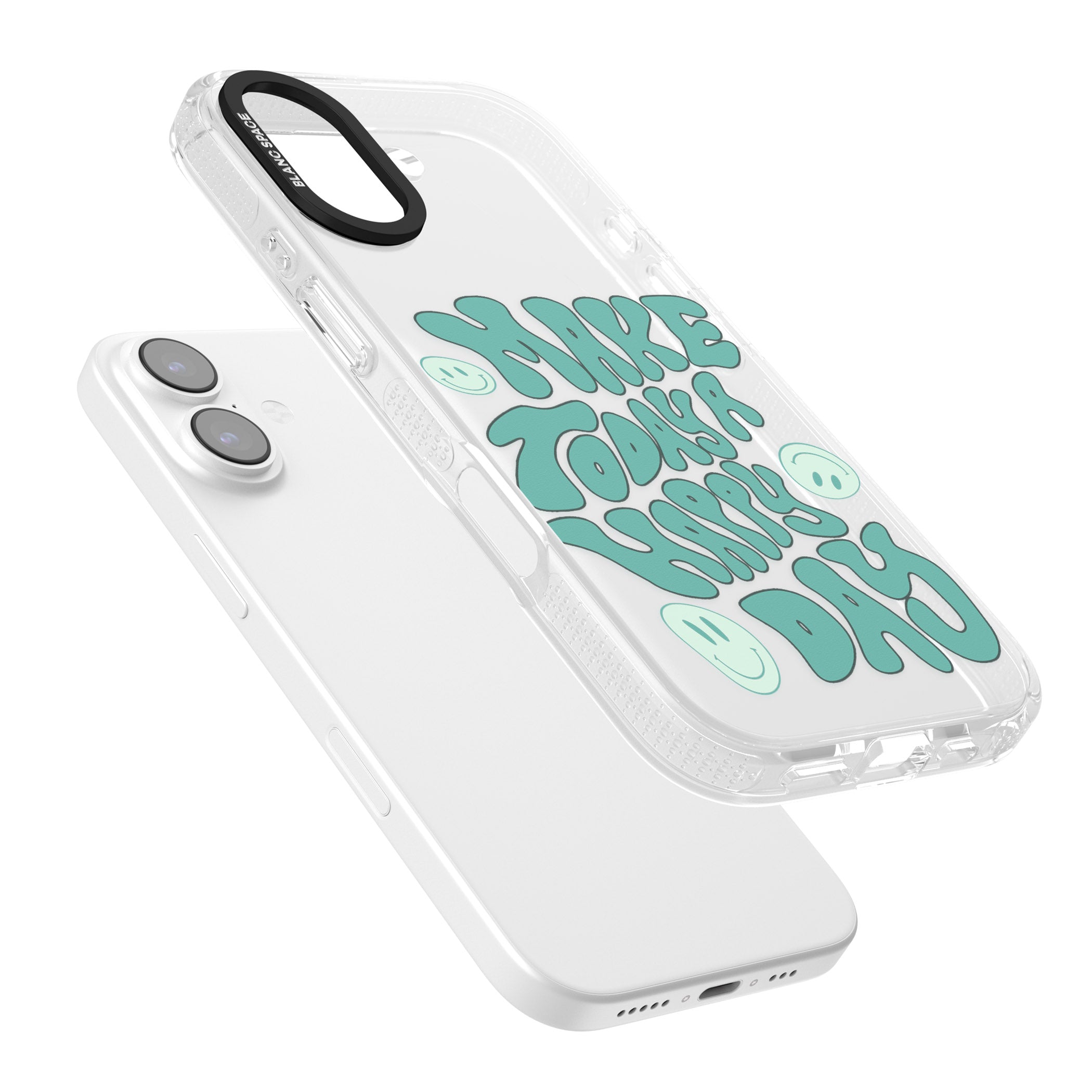 Make Today A Happy Day iPhone 17 Impact Air Clear Phone Case Colours