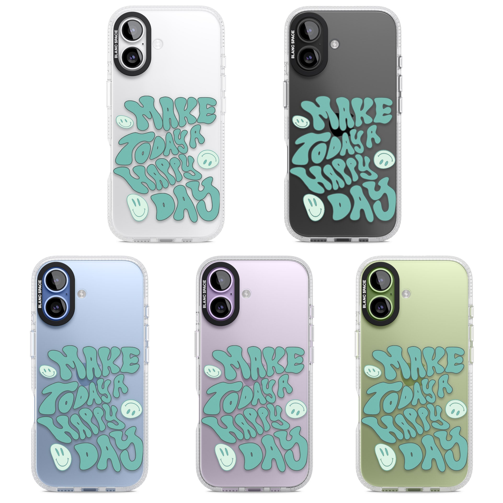 Make Today A Happy Day iPhone 17 Impact Air Clear Phone Case APT Impact Protection