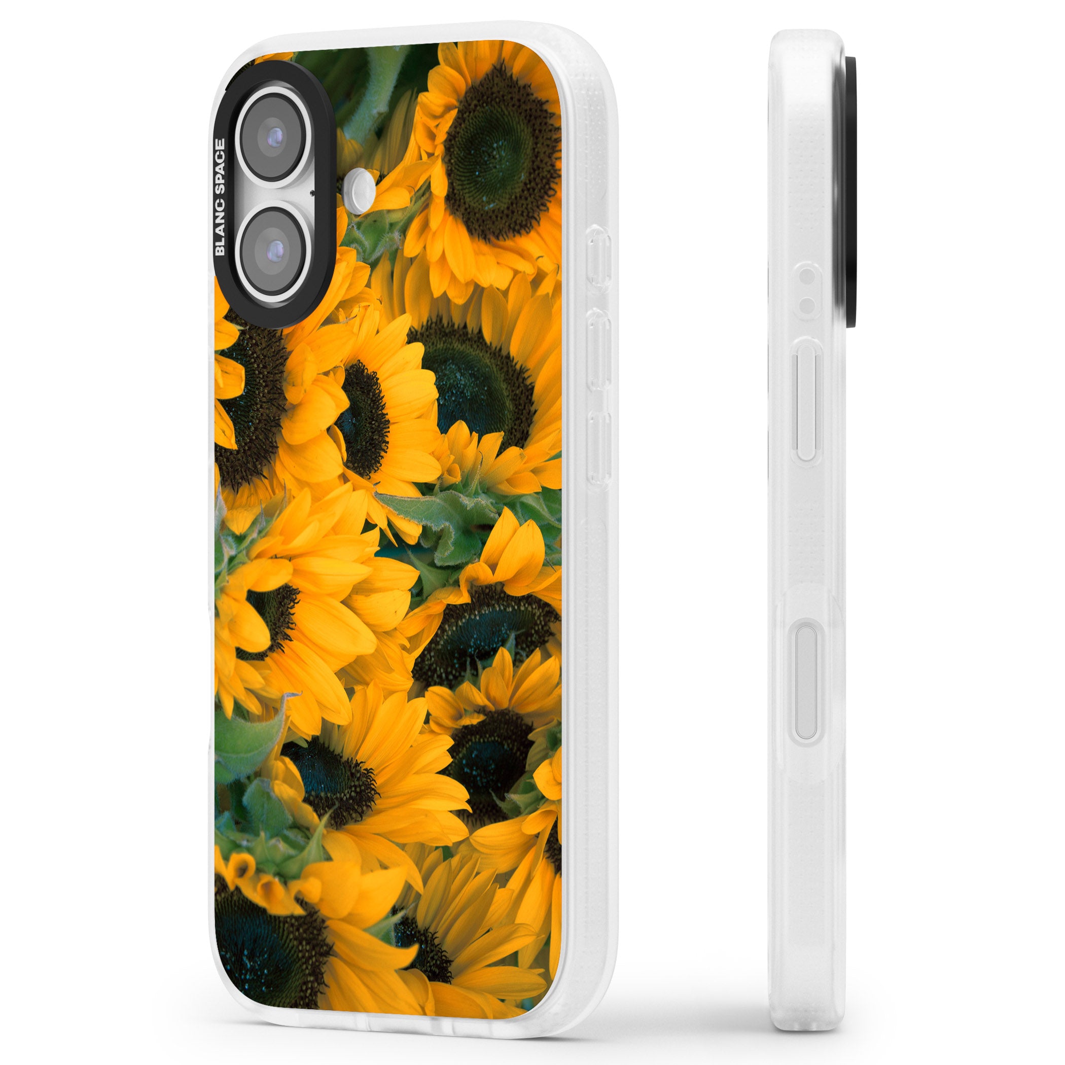 Sunflowers iPhone 17 Impact Air Clear Phone Case Side Profile