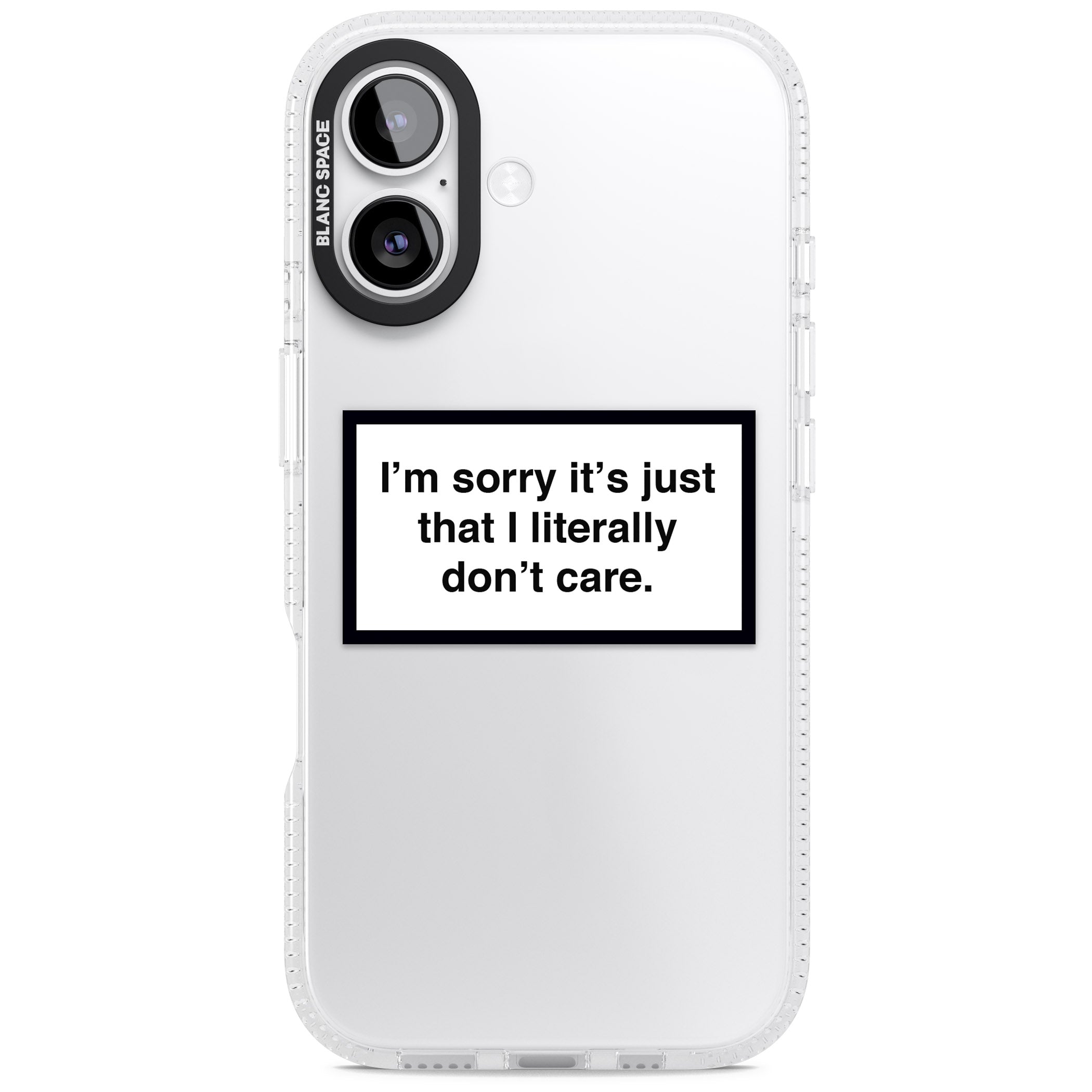 Literally Don'T Care iPhone 17 Impact Air Clear Phone Case