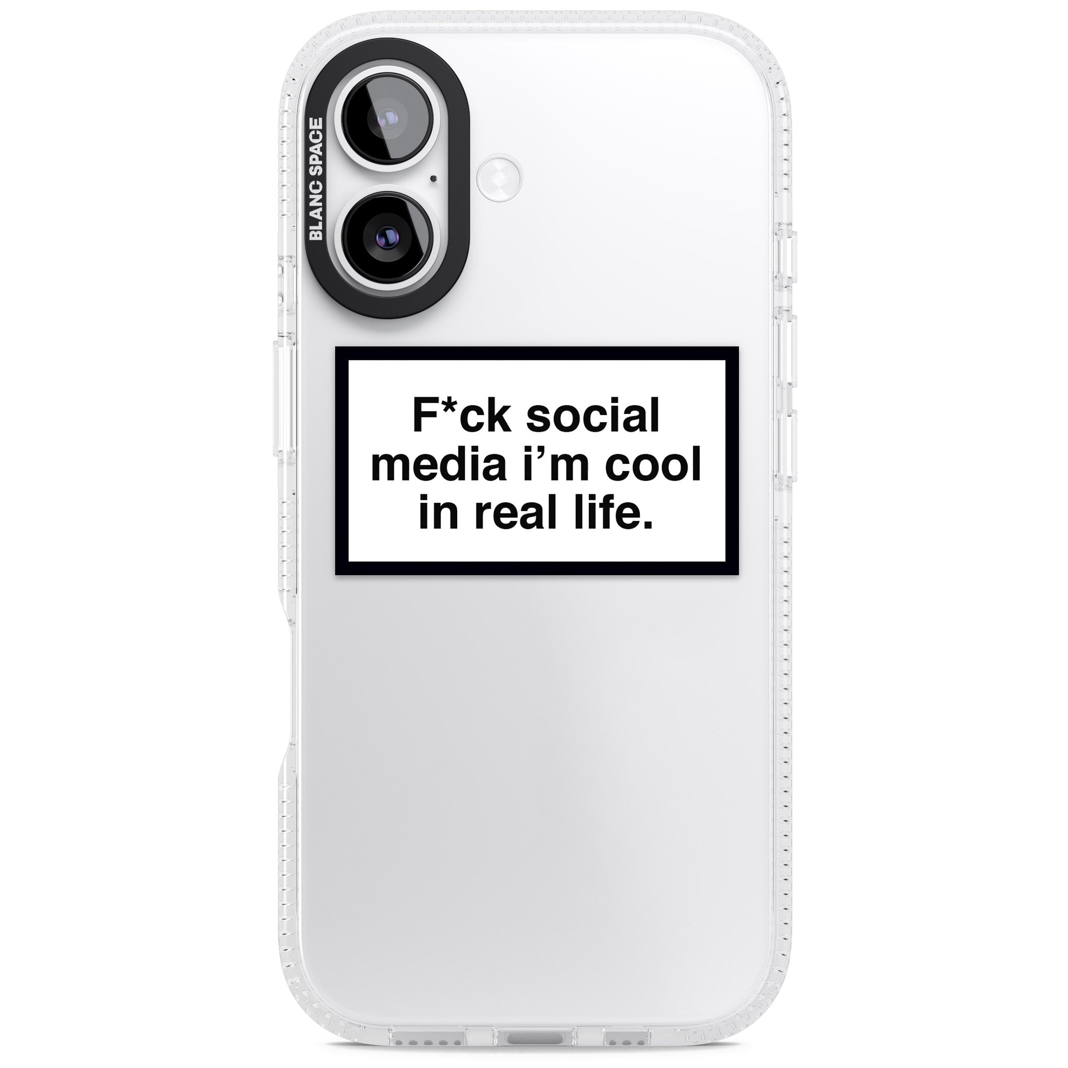 F*Ck Social Media iPhone 17 Impact Air Clear Phone Case