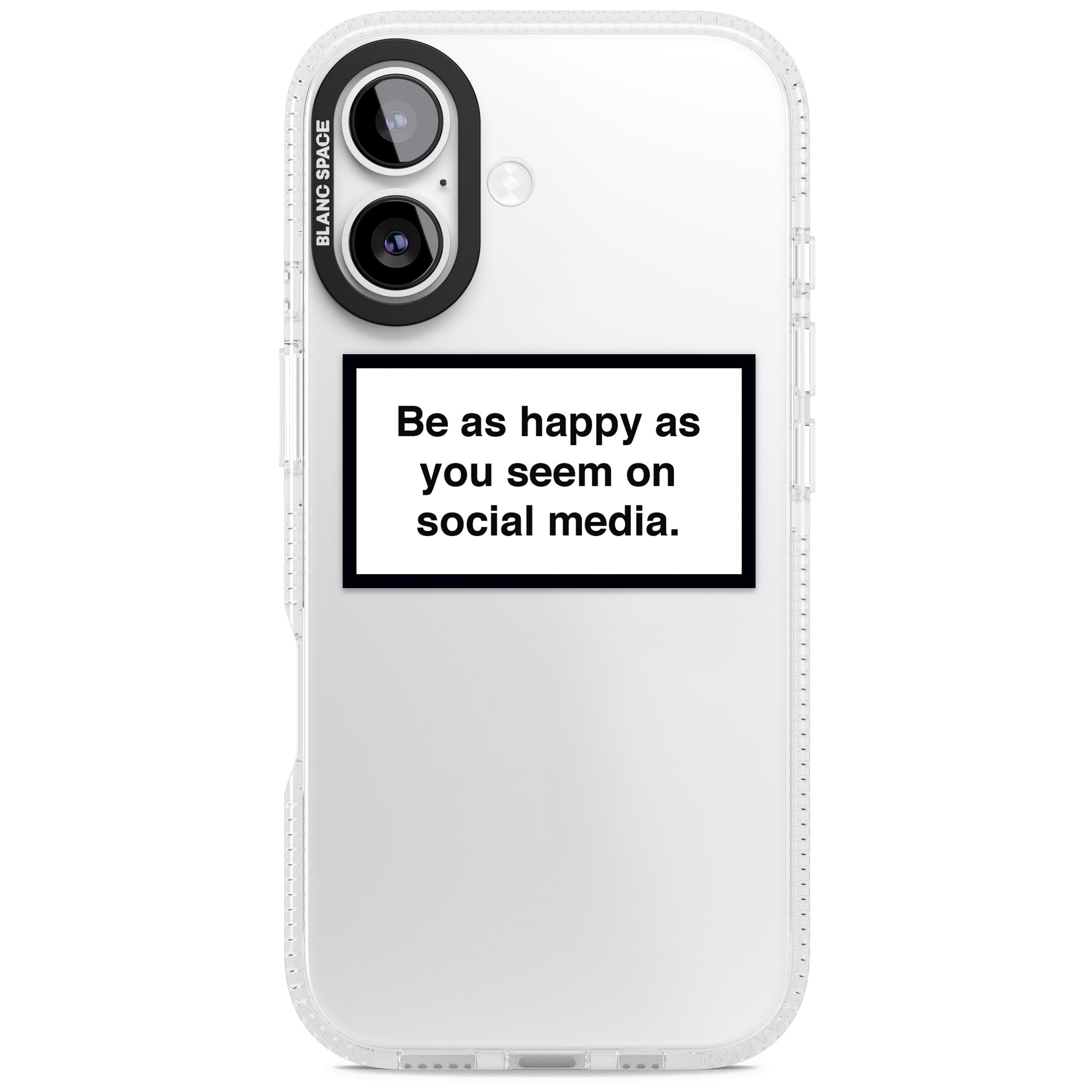 Happy On Social Media iPhone 17 Impact Air Clear Phone Case