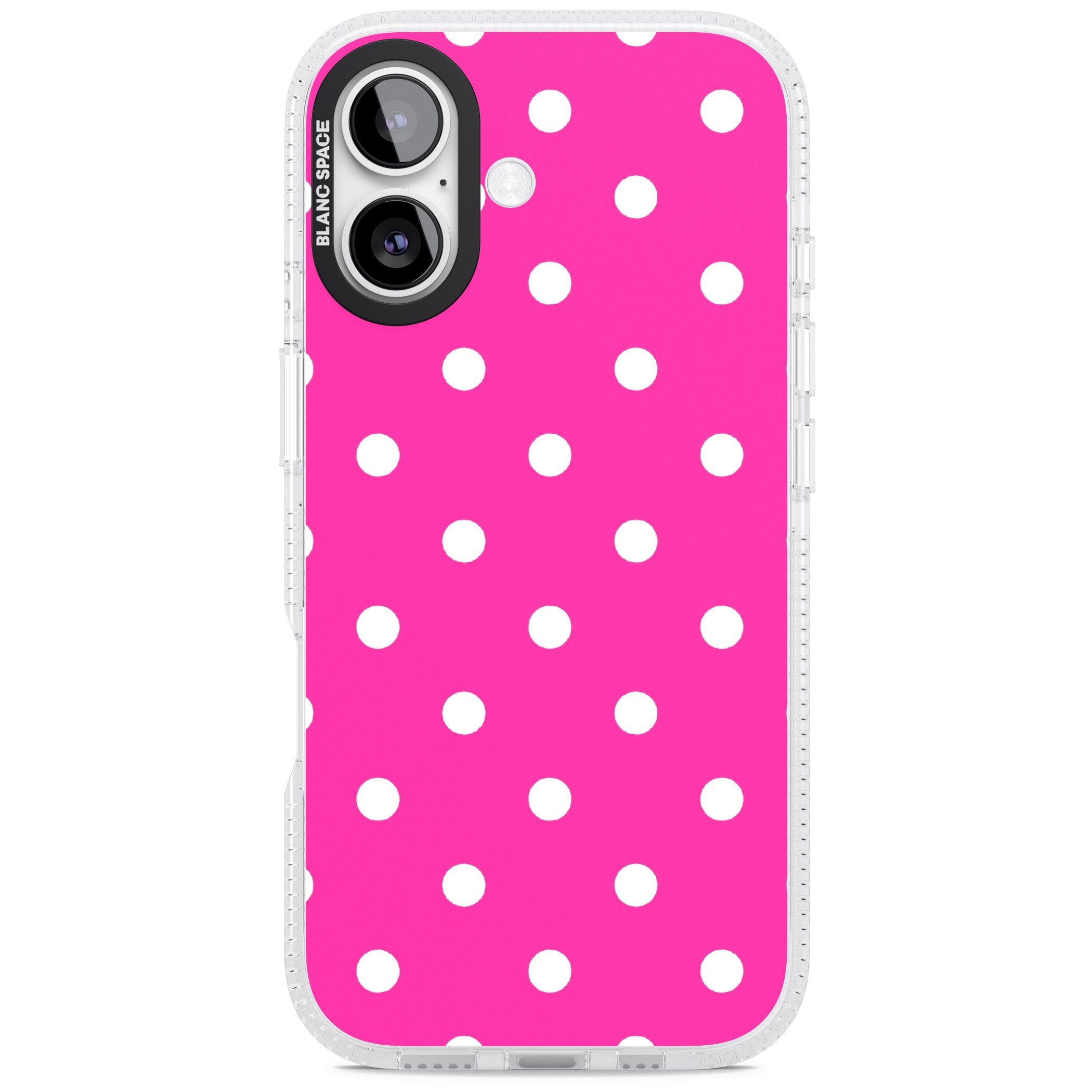 Pink Polka Dot iPhone 17 Impact Air Clear Phone Case