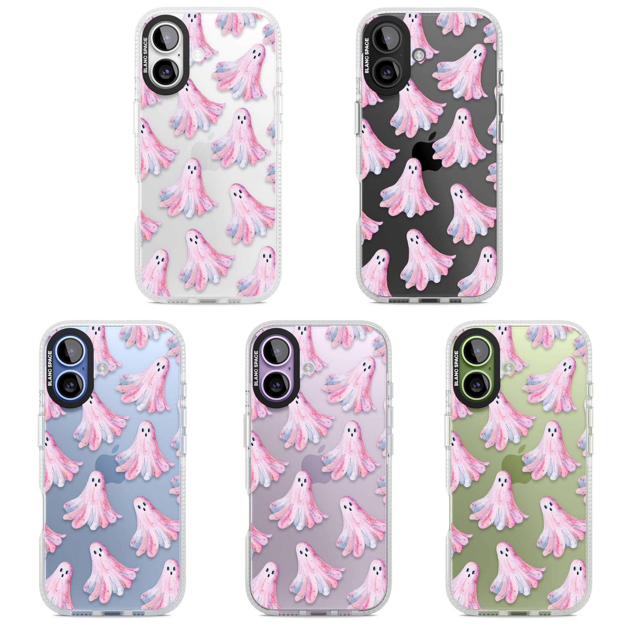 Pink Ghosts iPhone 17 Impact Air Clear Phone Case APT Impact Protection