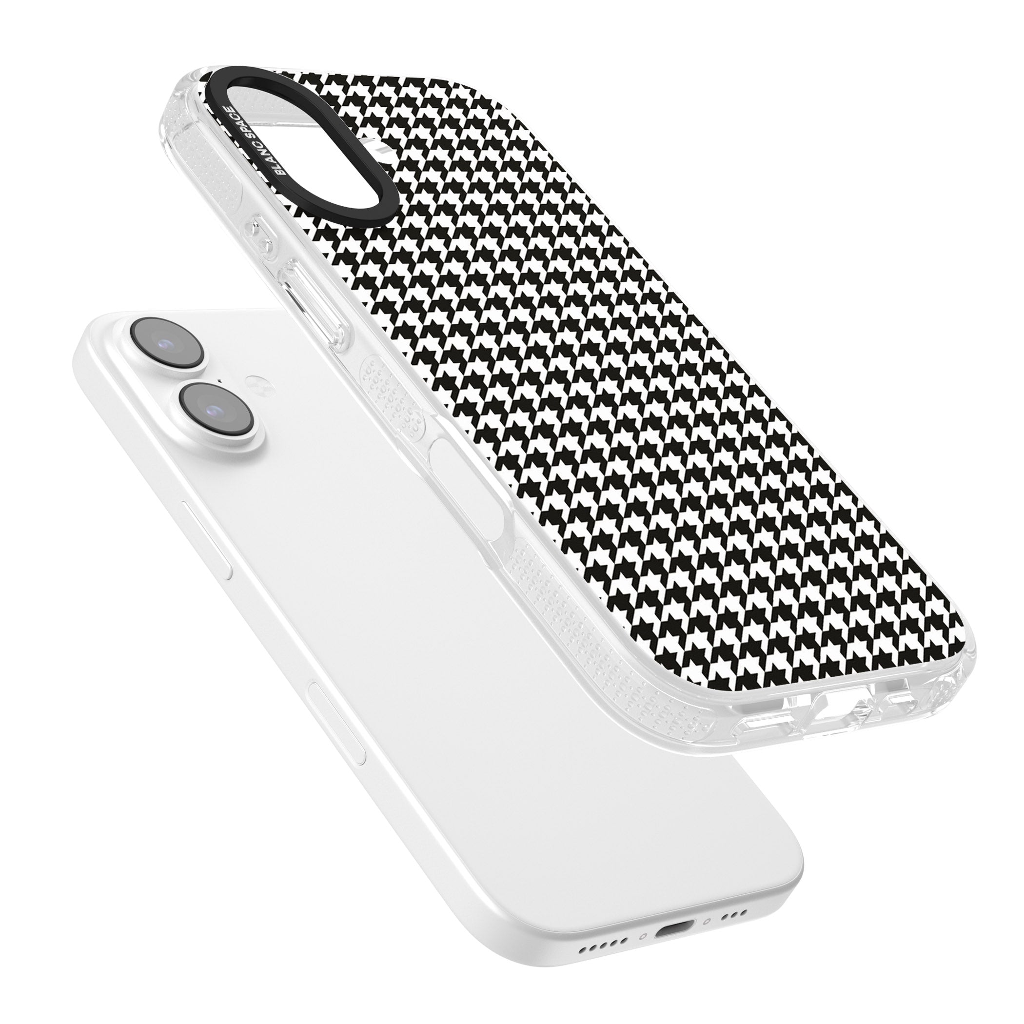Chic Houndstooth Check iPhone 17 Impact Air Clear Phone Case Colours