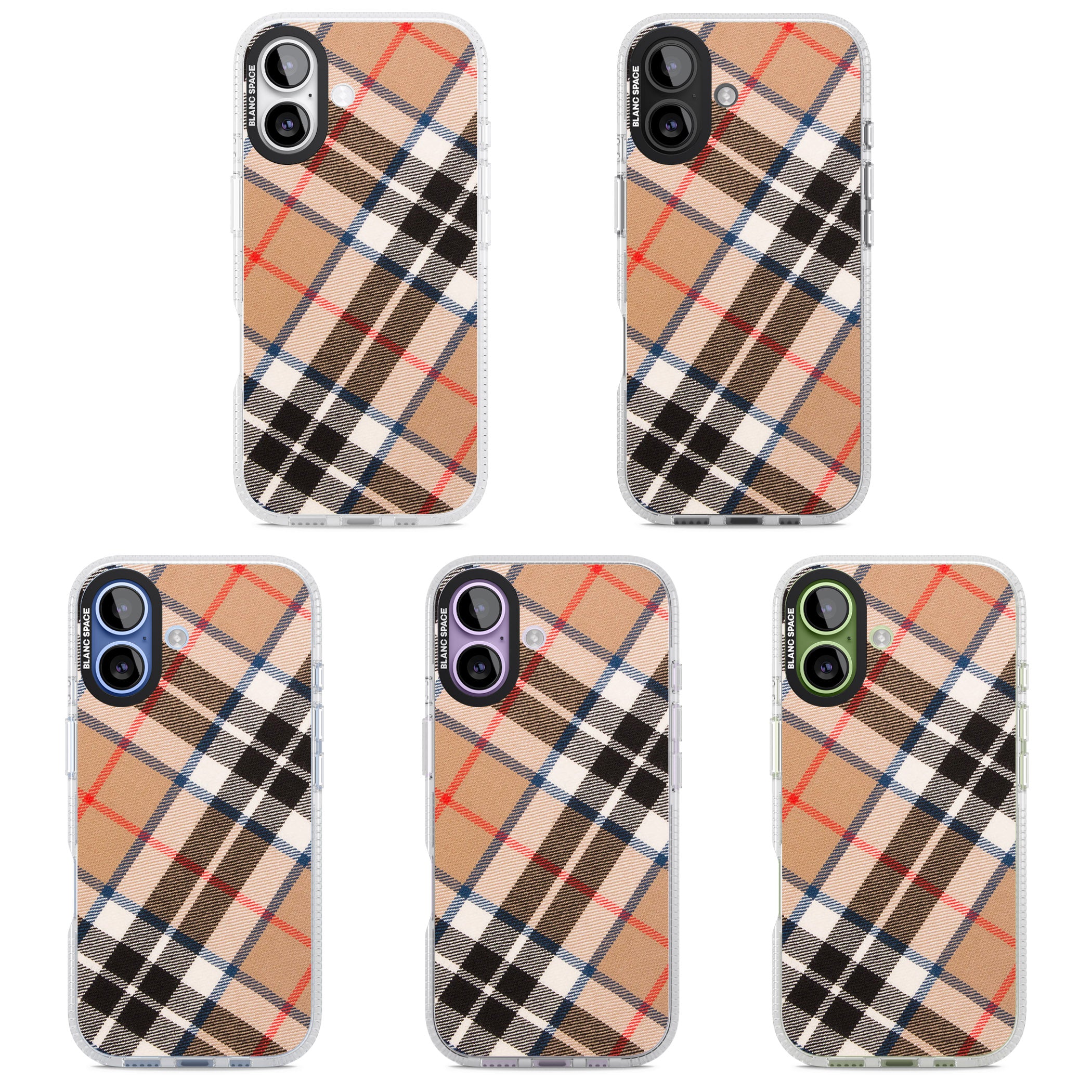 Haymarket Check iPhone 17 Impact Air Clear Phone Case APT Impact Protection