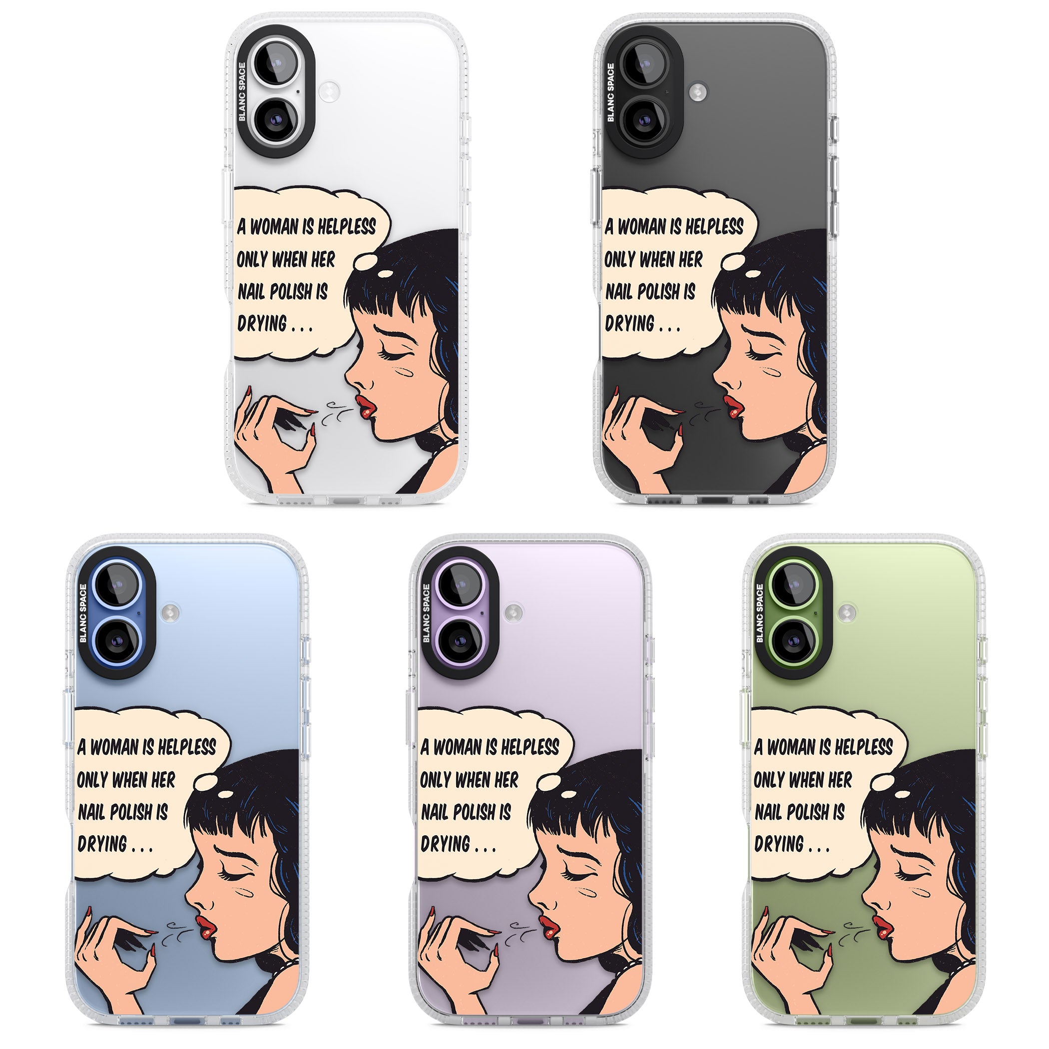 Drying Nails Pop Art iPhone 17 Impact Air Clear Phone Case APT Impact Protection