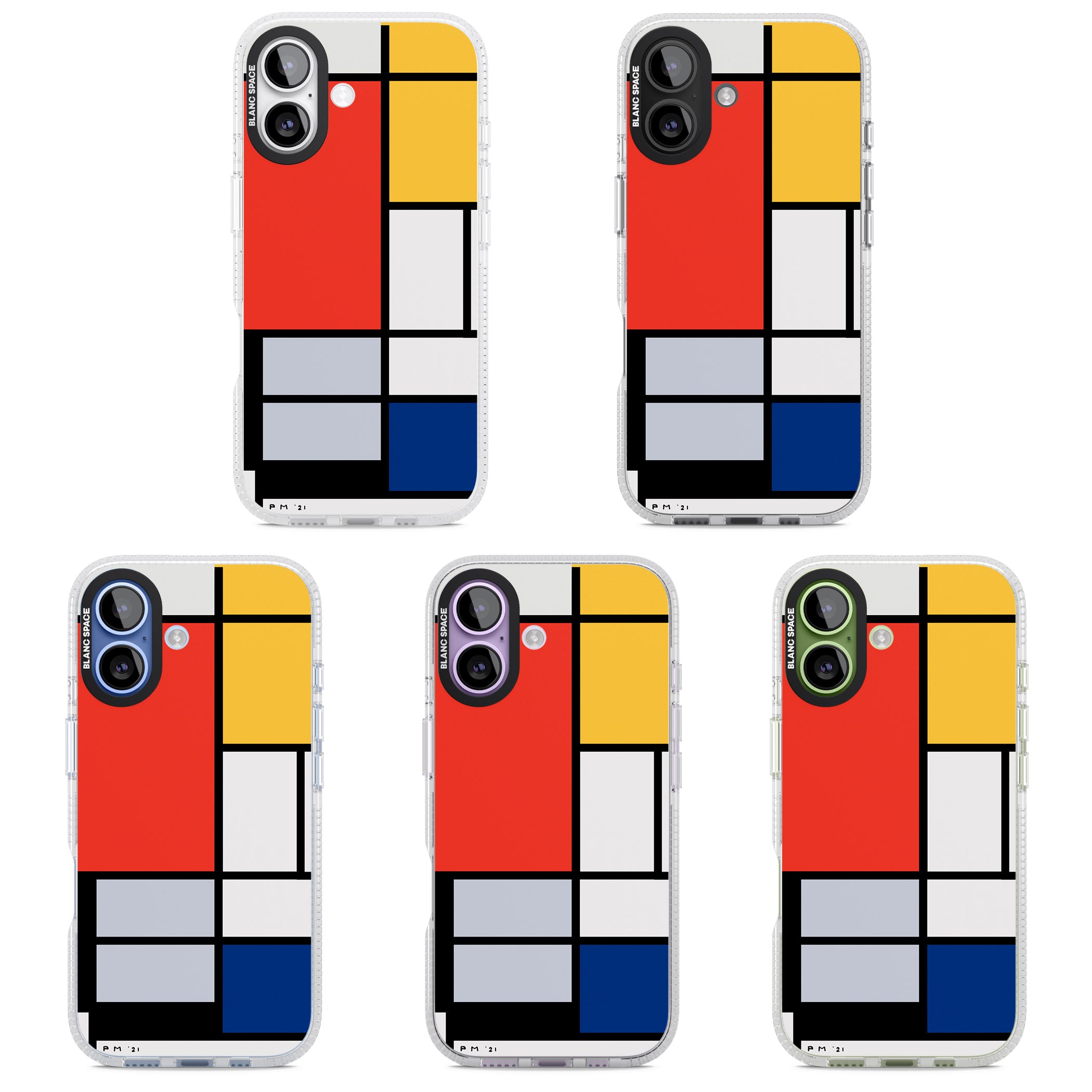 Piet Mondrian'S Composition iPhone 17 Impact Air Clear Phone Case APT Impact Protection