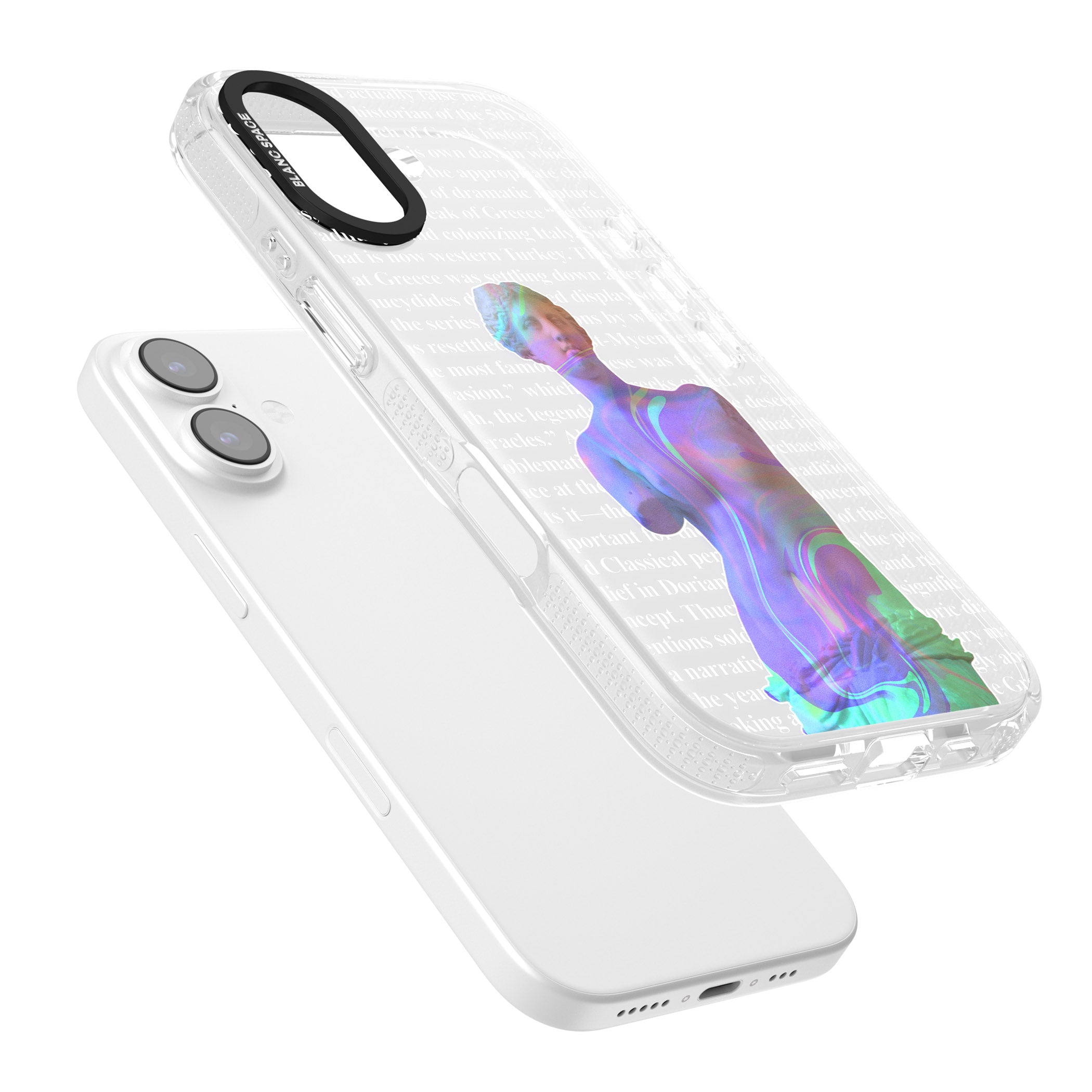 Iridescent De Milo iPhone 17 Impact Air Clear Phone Case Colours