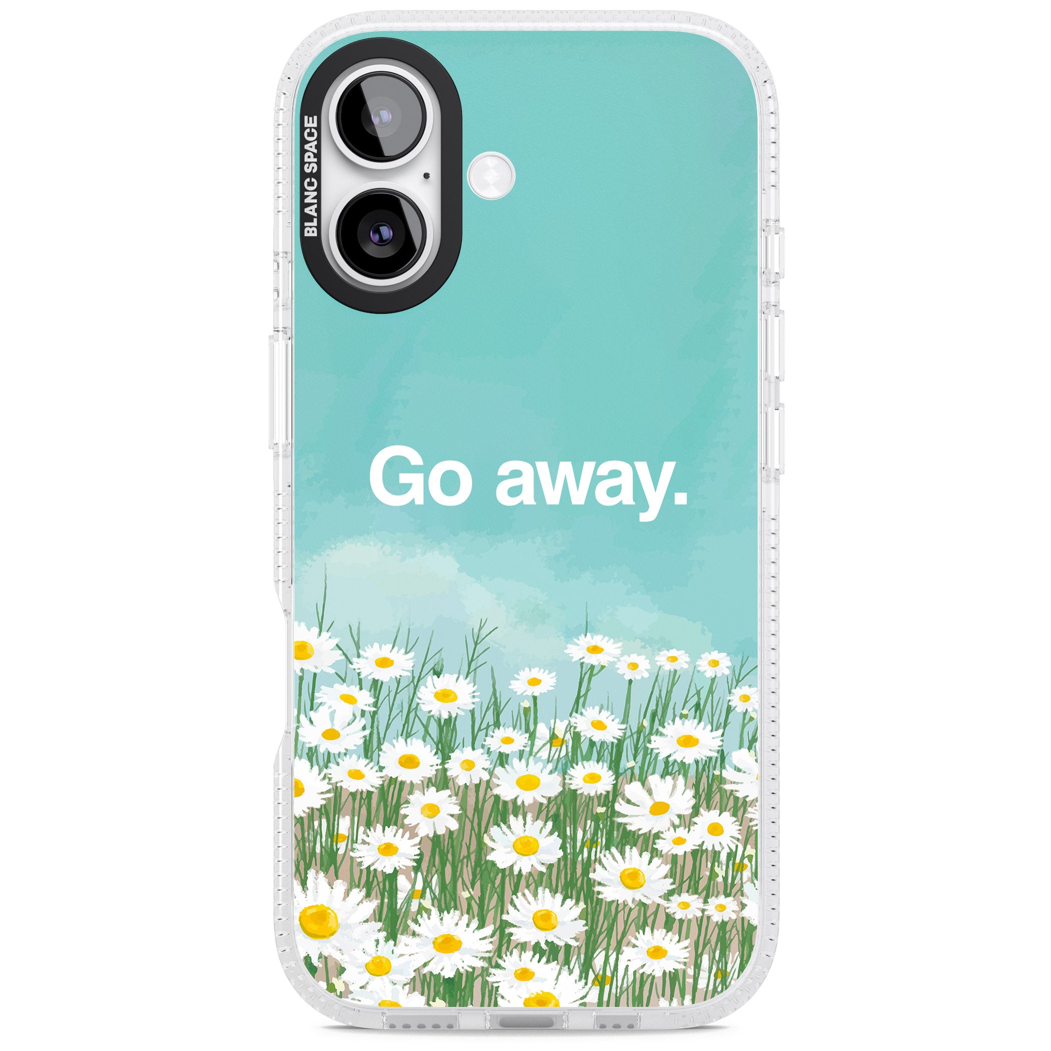 Go Away iPhone 17 Impact Air Clear Phone Case