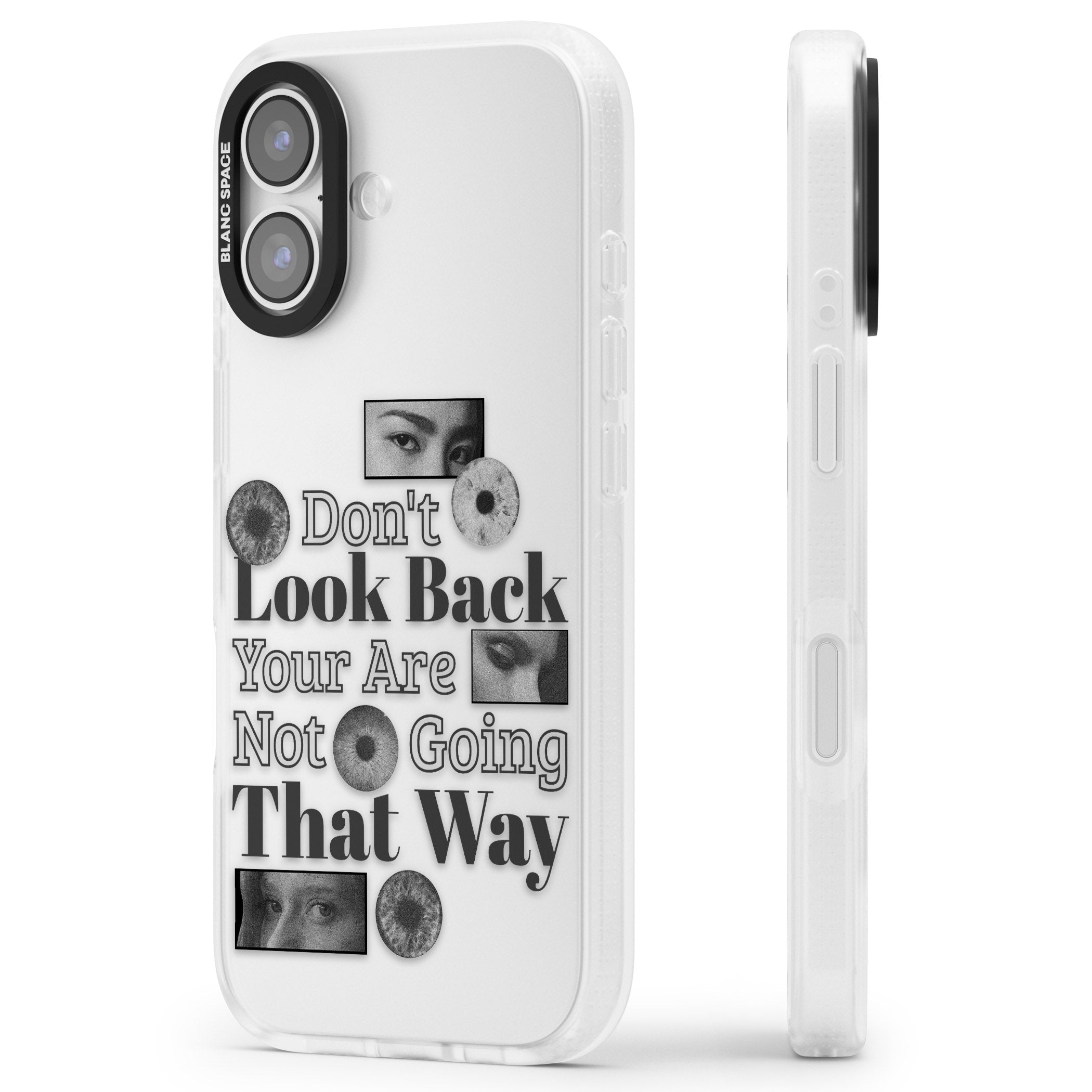 Dont Look Back iPhone 17 Impact Air Clear Phone Case Side Profile