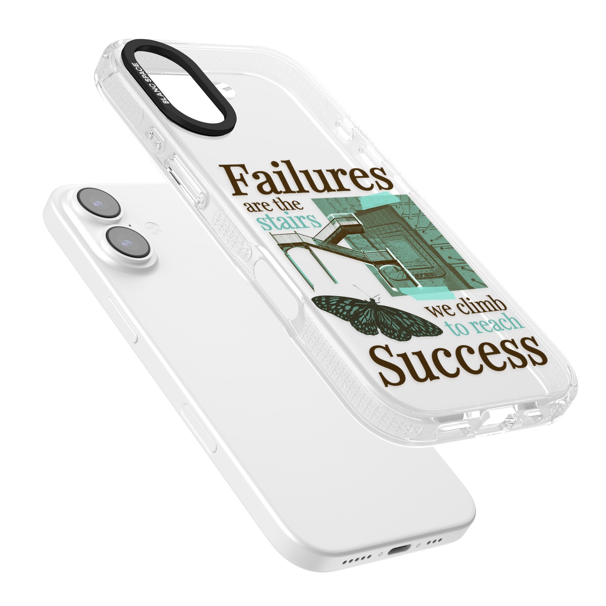 Fail To Succeed iPhone 17 Impact Air Clear Phone Case Colours