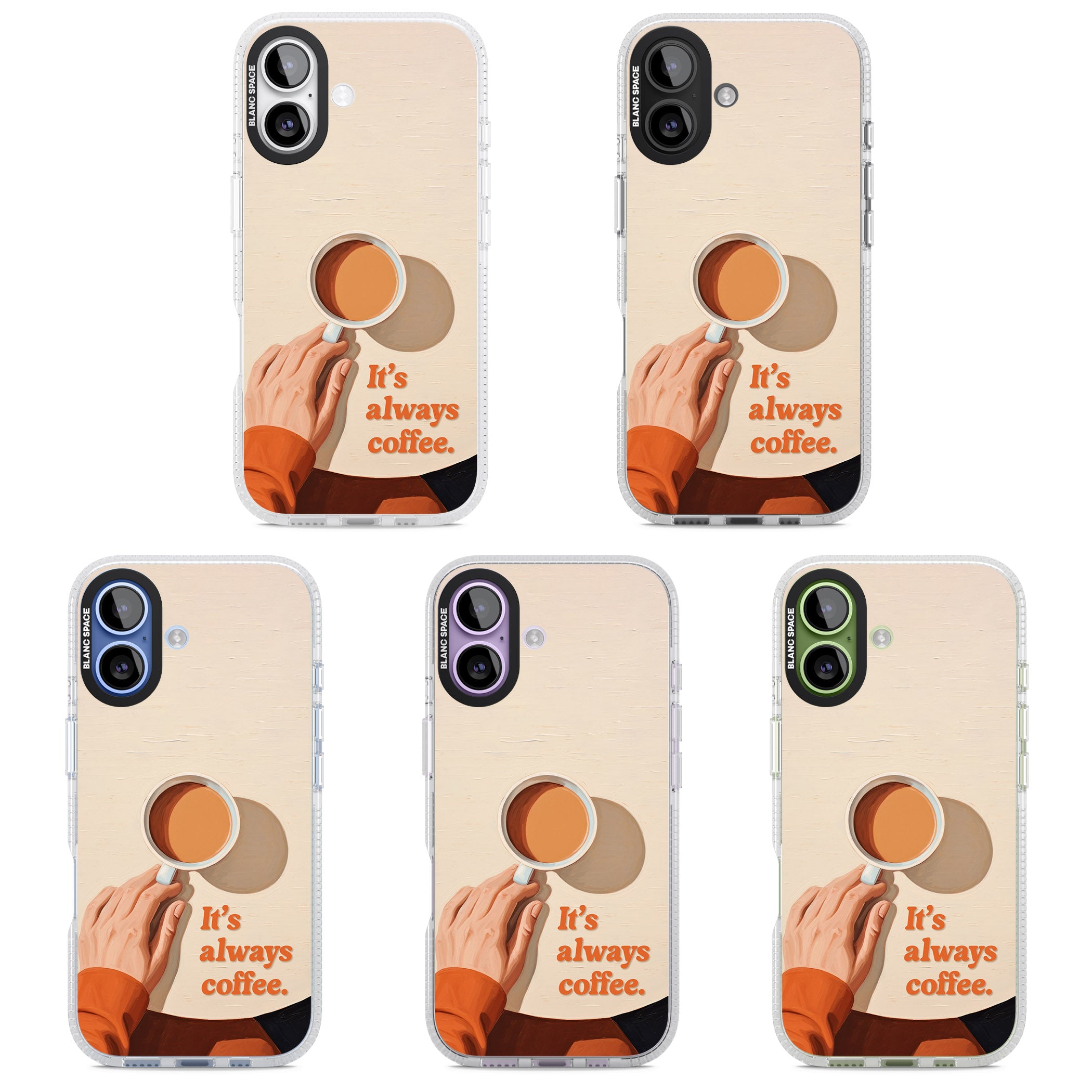 Its Always Coffee iPhone 17 Impact Air Clear Phone Case APT Impact Protection