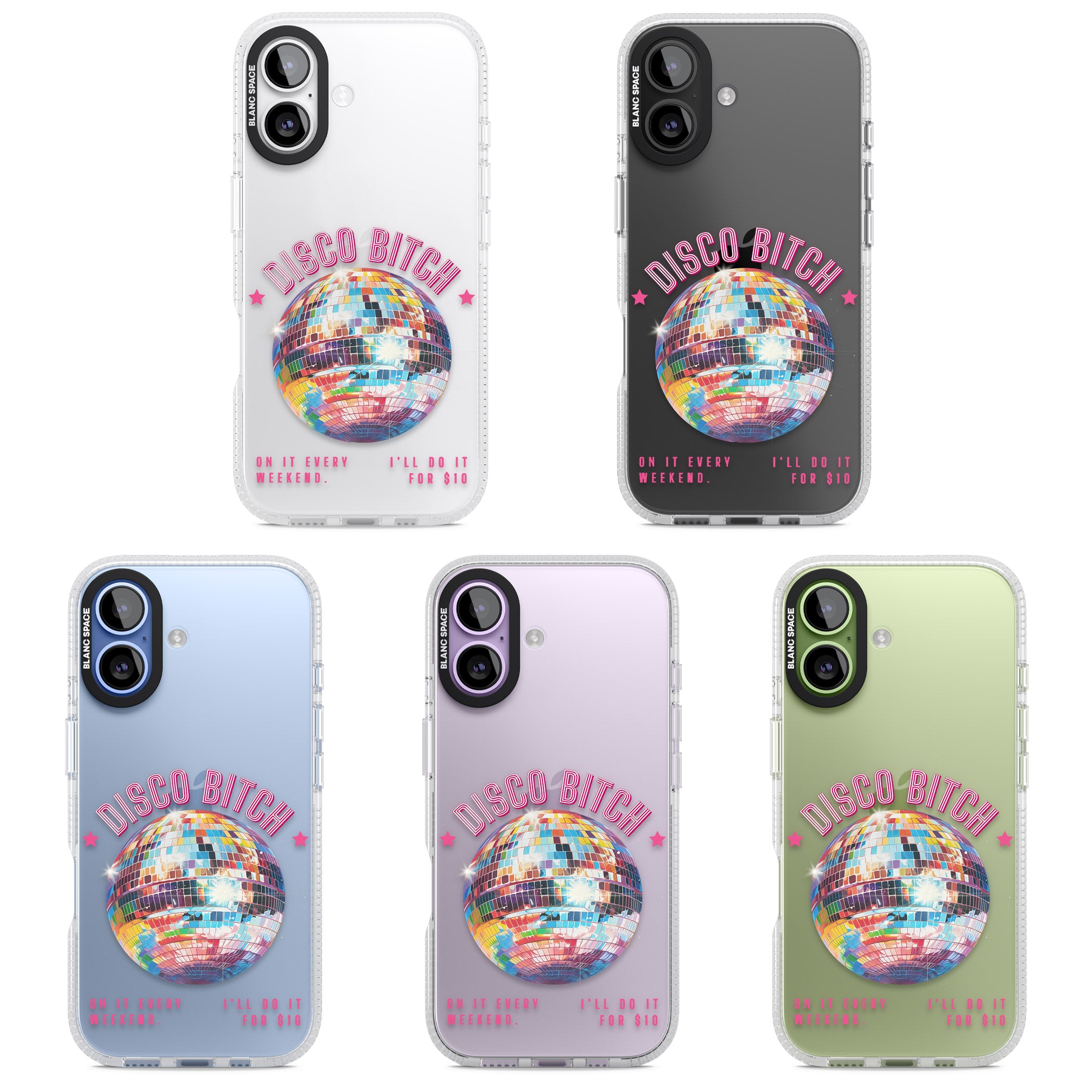 Disco B Tch iPhone 17 Impact Air Clear Phone Case APT Impact Protection