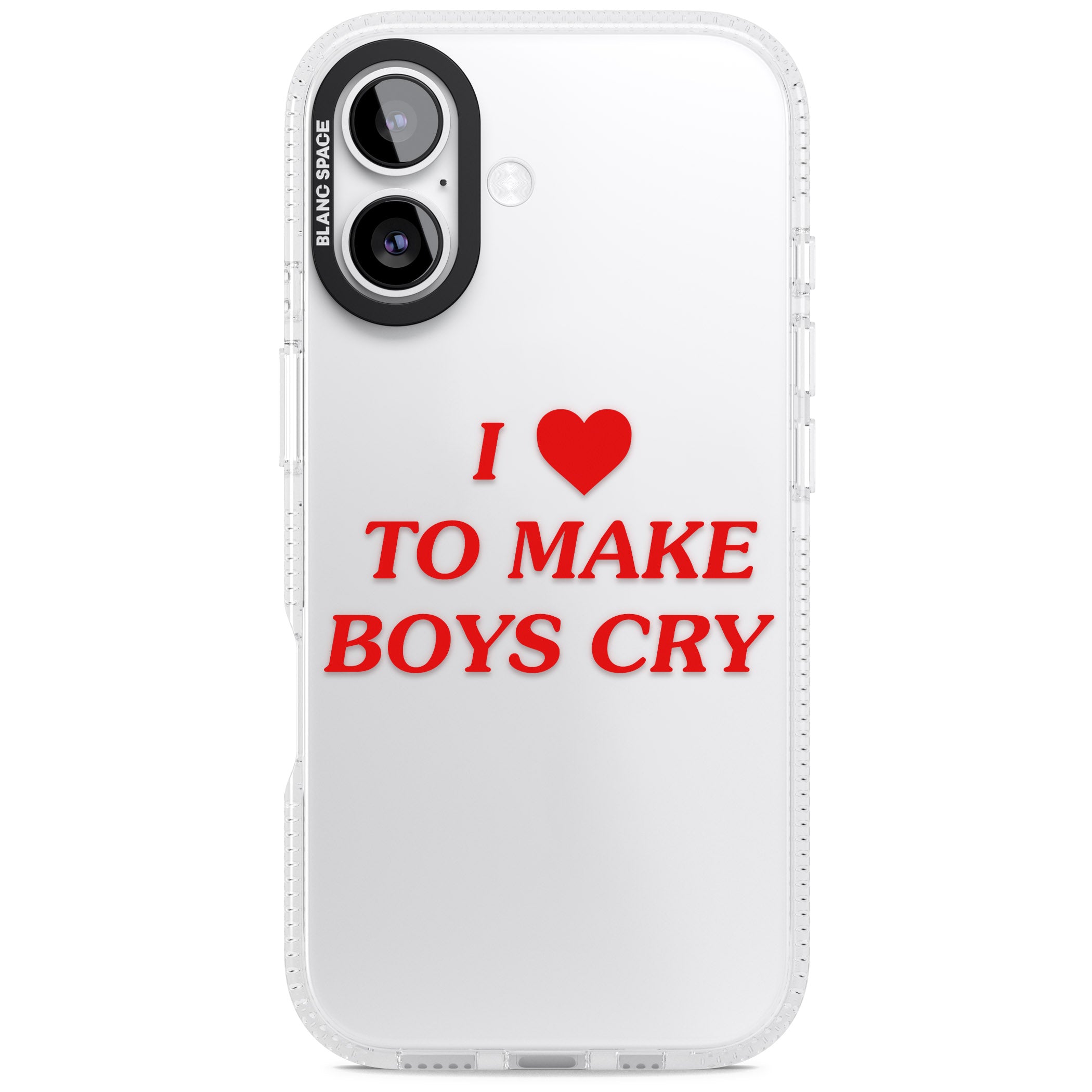 I Love To Make Boys Cry iPhone 17 Impact Air Clear Phone Case