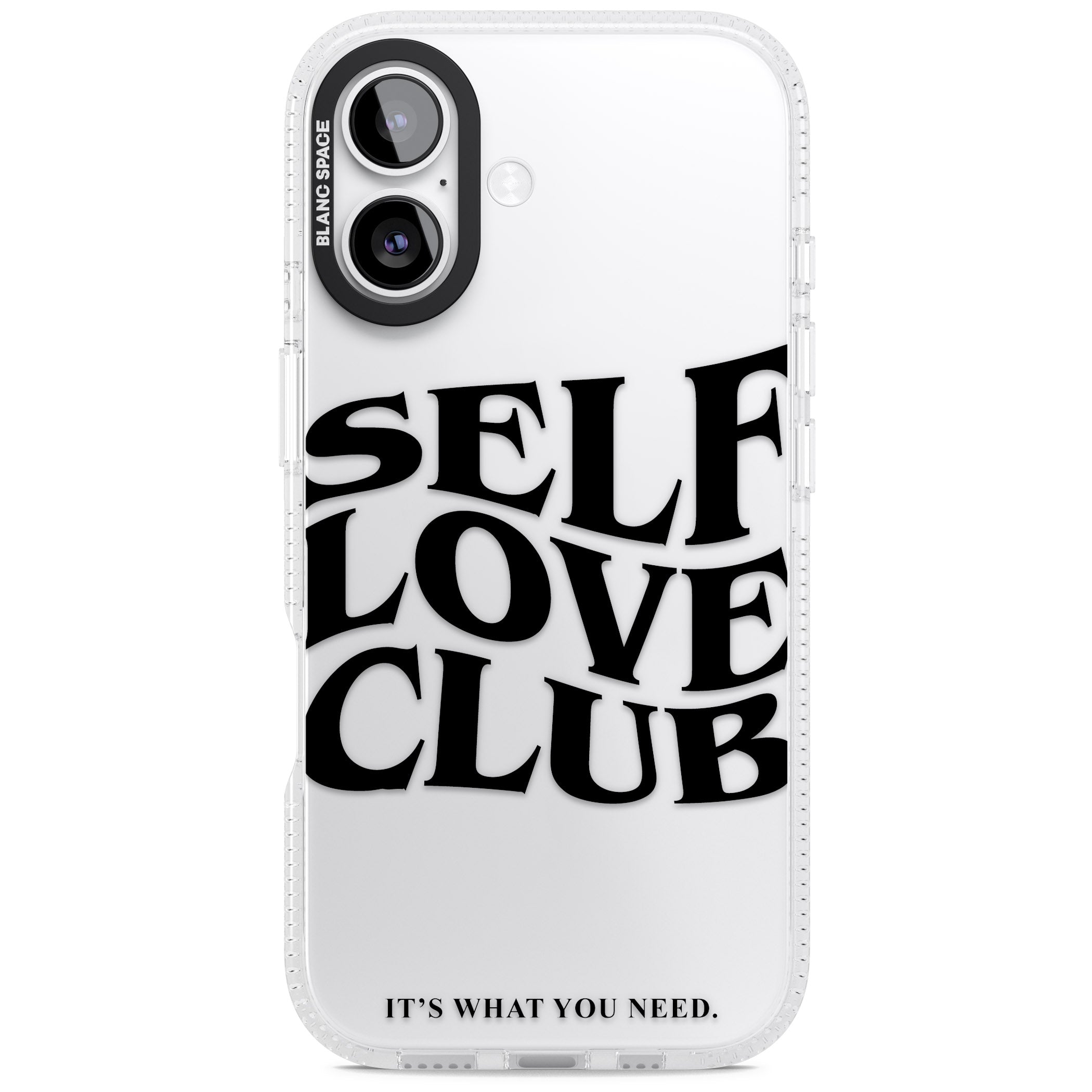 Self Love Club Black iPhone 17 Impact Air Clear Phone Case
