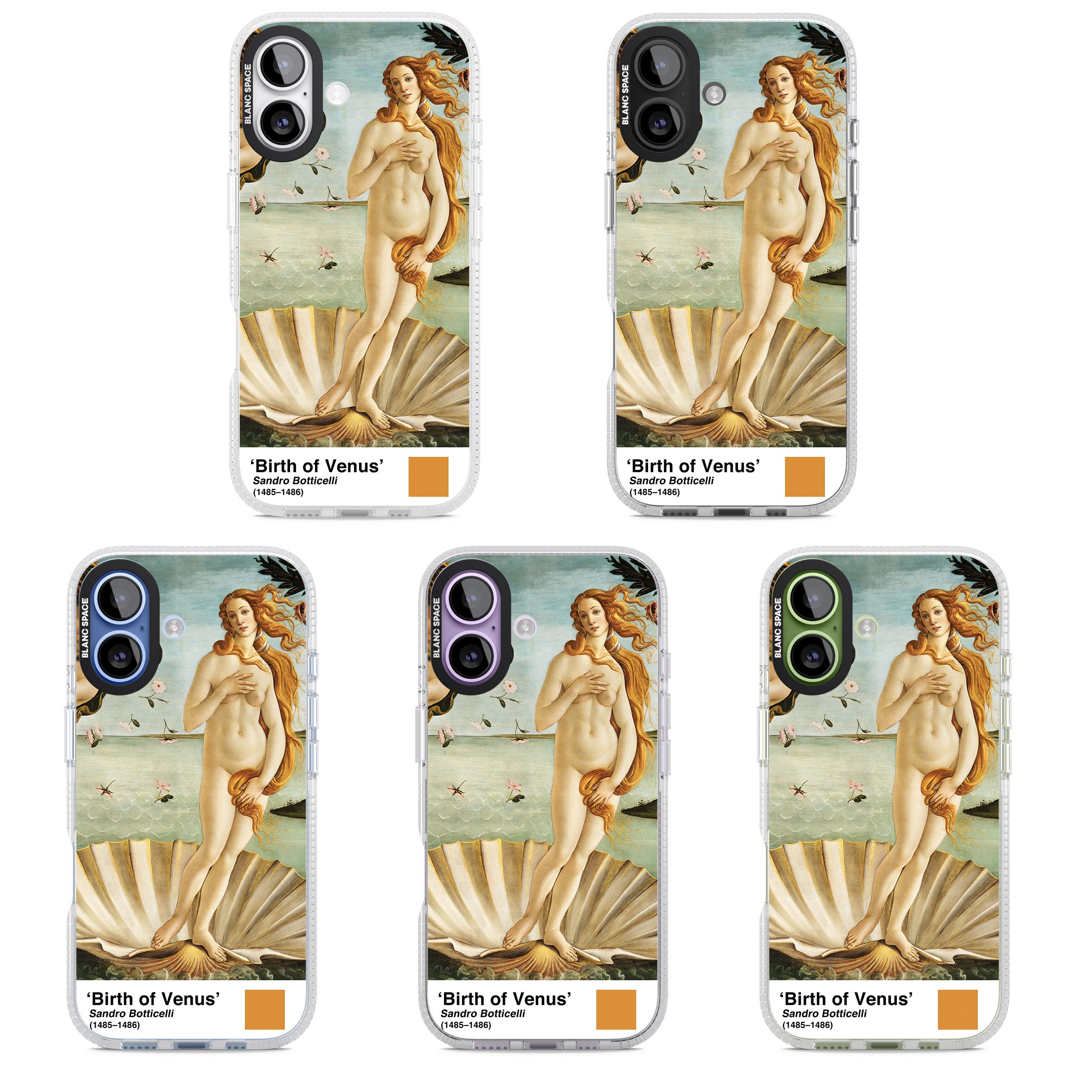 The Birth Of Venus iPhone 17 Impact Air Clear Phone Case APT Impact Protection
