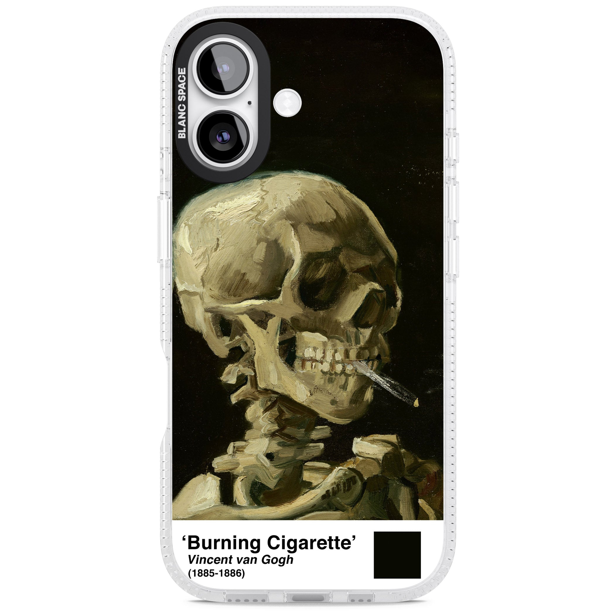 Skull Of A Skeleton With Burning Cigarette iPhone 17 Impact Air Clear Phone Case
