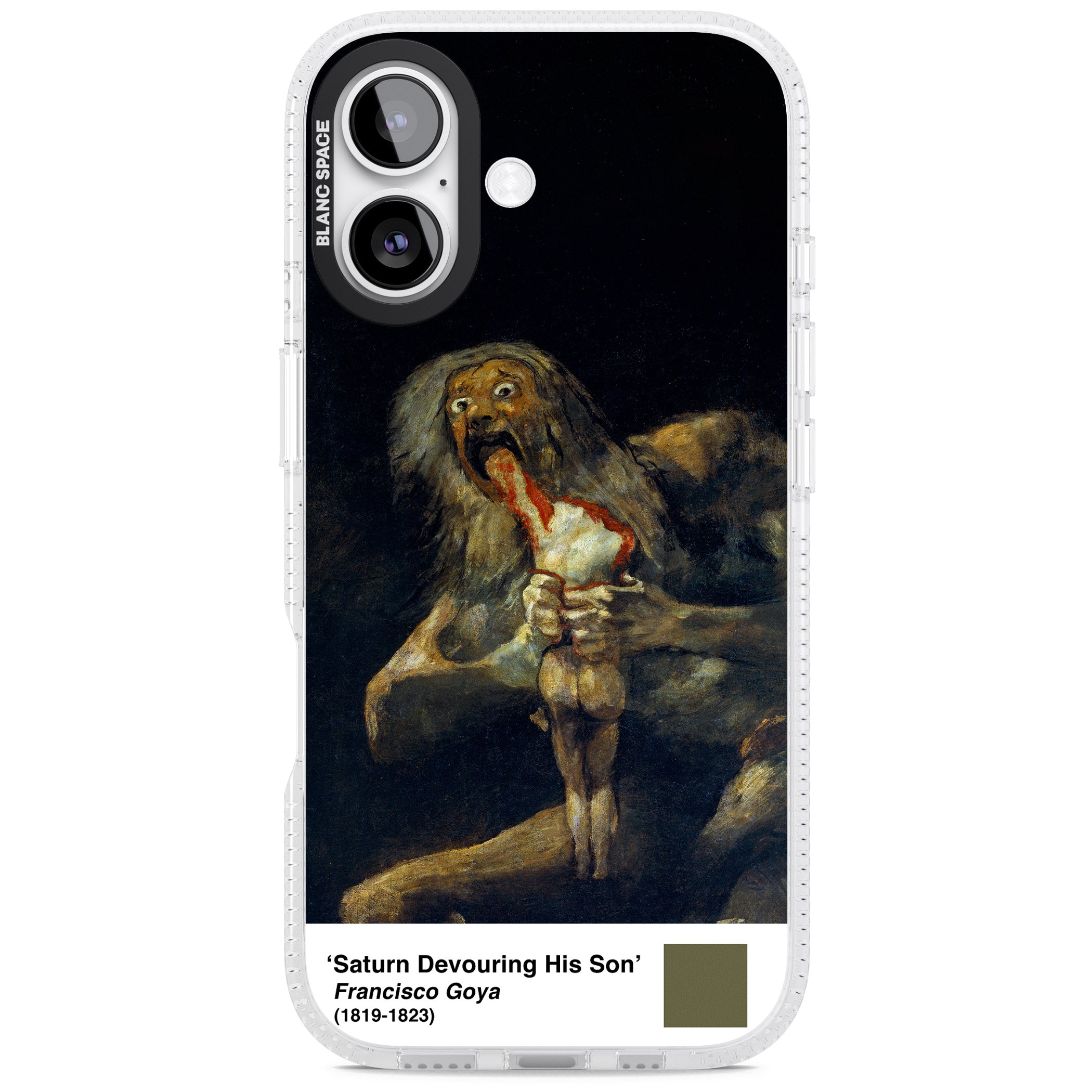 Saturn Devouring His Son iPhone 17 Impact Air Clear Phone Case