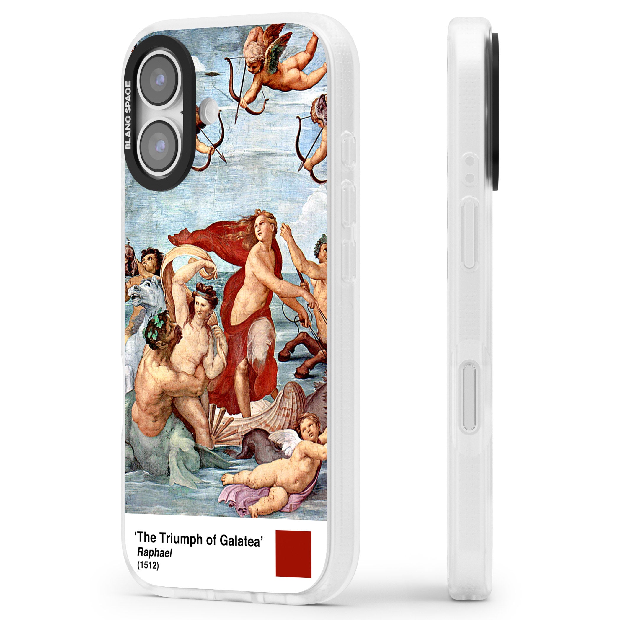 The Triumph Of Galatea iPhone 17 Impact Air Clear Phone Case Side Profile