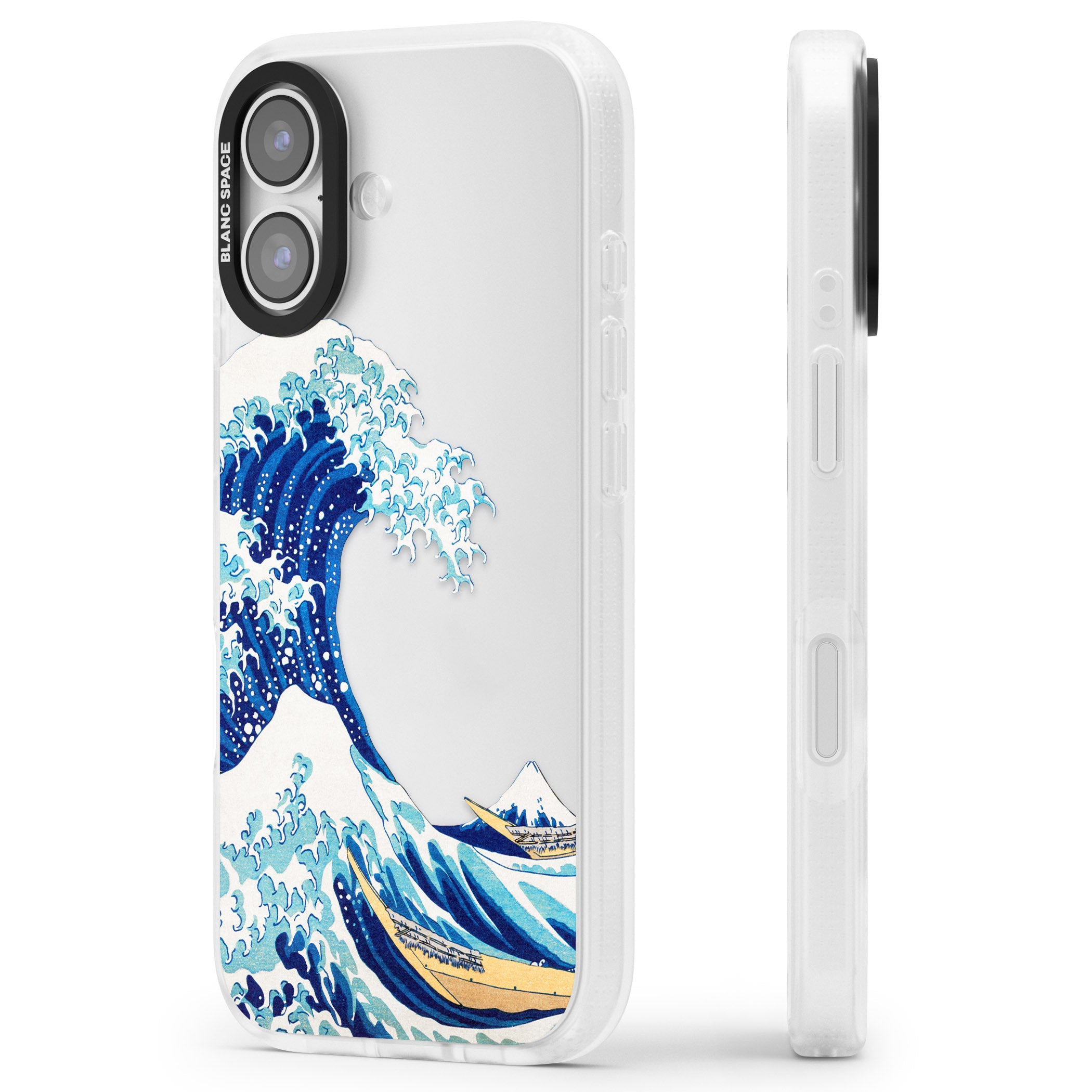 The Great Wave Of Kanagawa iPhone 17 Impact Air Clear Phone Case Side Profile