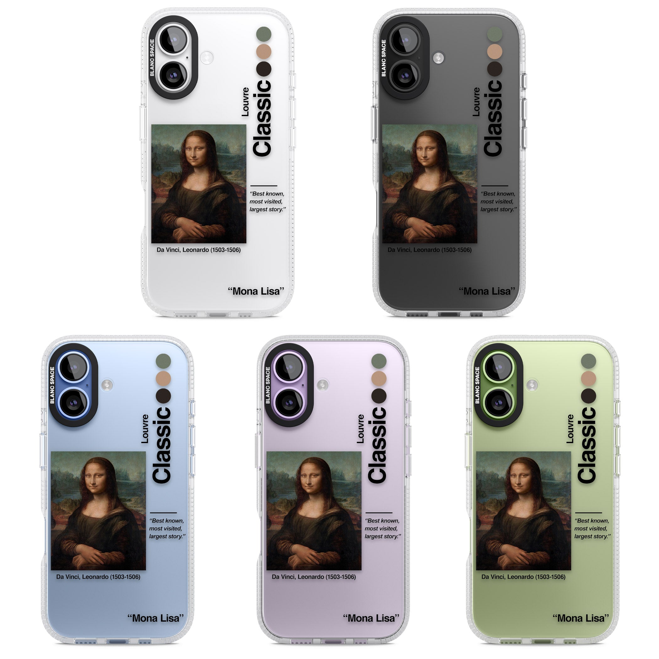 Mona Lisa Leonardo Da Vinci iPhone 17 Impact Air Clear Phone Case APT Impact Protection