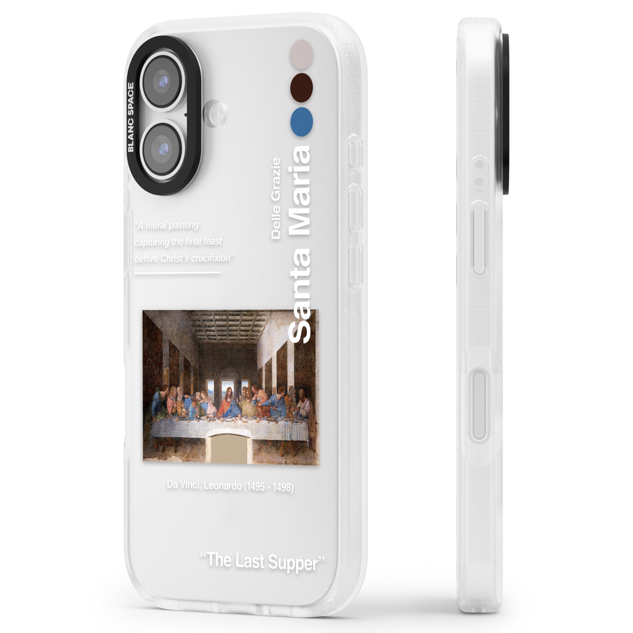 The Last Supper iPhone 17 Impact Air Clear Phone Case Side Profile
