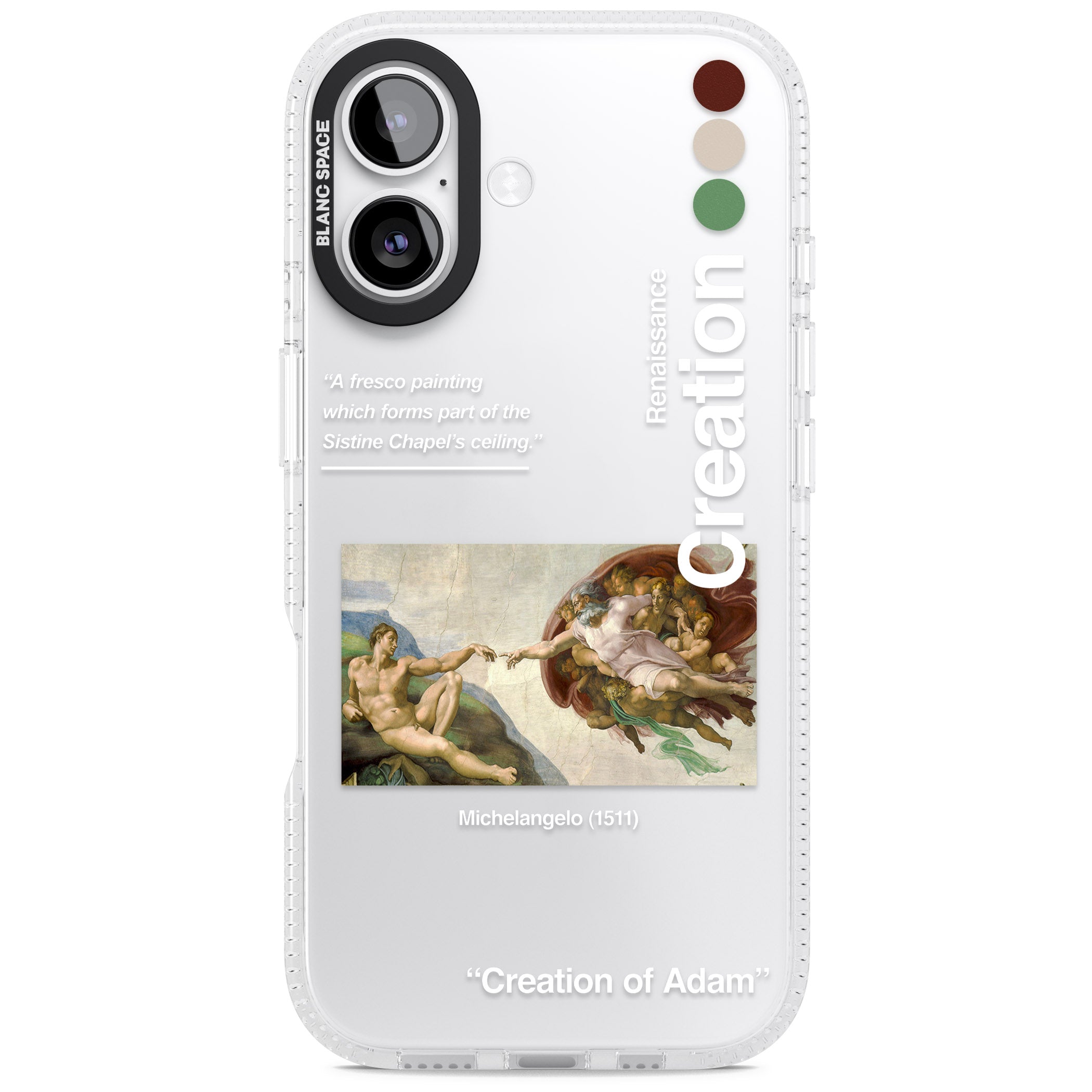 Creation Of Adam Michelangelo iPhone 17 Impact Air Clear Phone Case